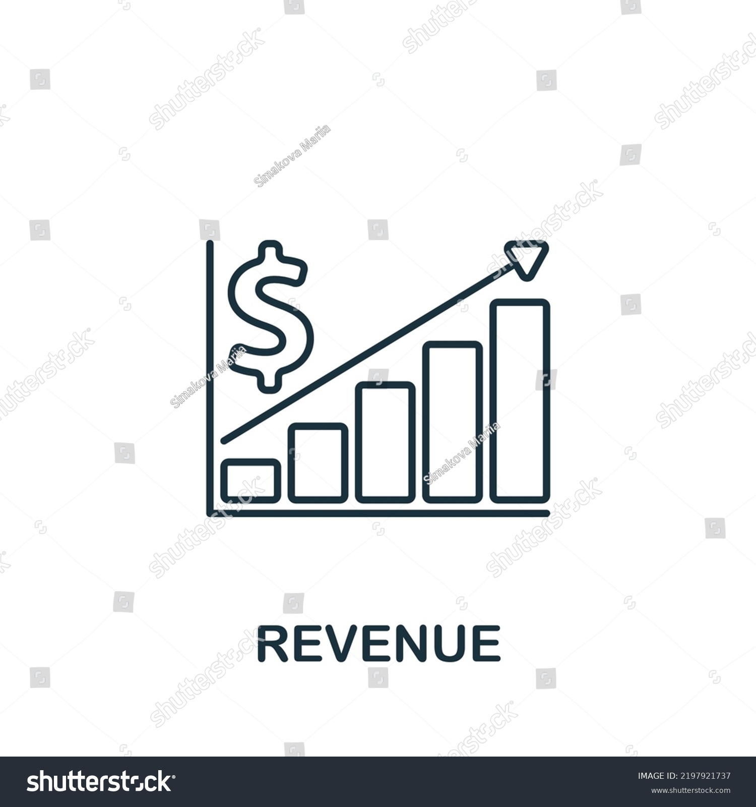 Revenue Icon Line Simple Crowdfunding Icon Stock Vector (Royalty Free ...