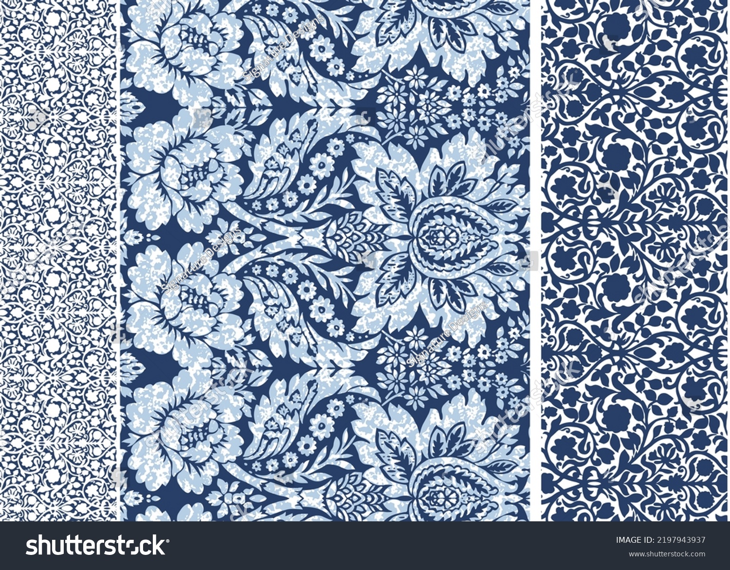 Digital Textile Design Ornament Pattern Stock Vector (Royalty Free ...