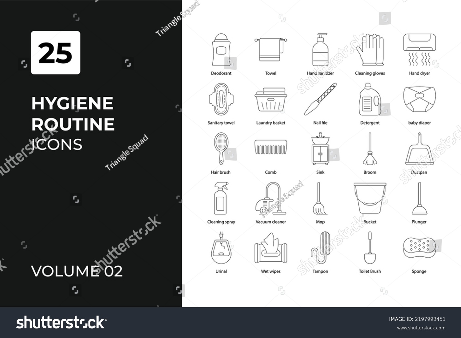 Hygiene Routine Icons Collection Set Contains Stock Vector (Royalty ...