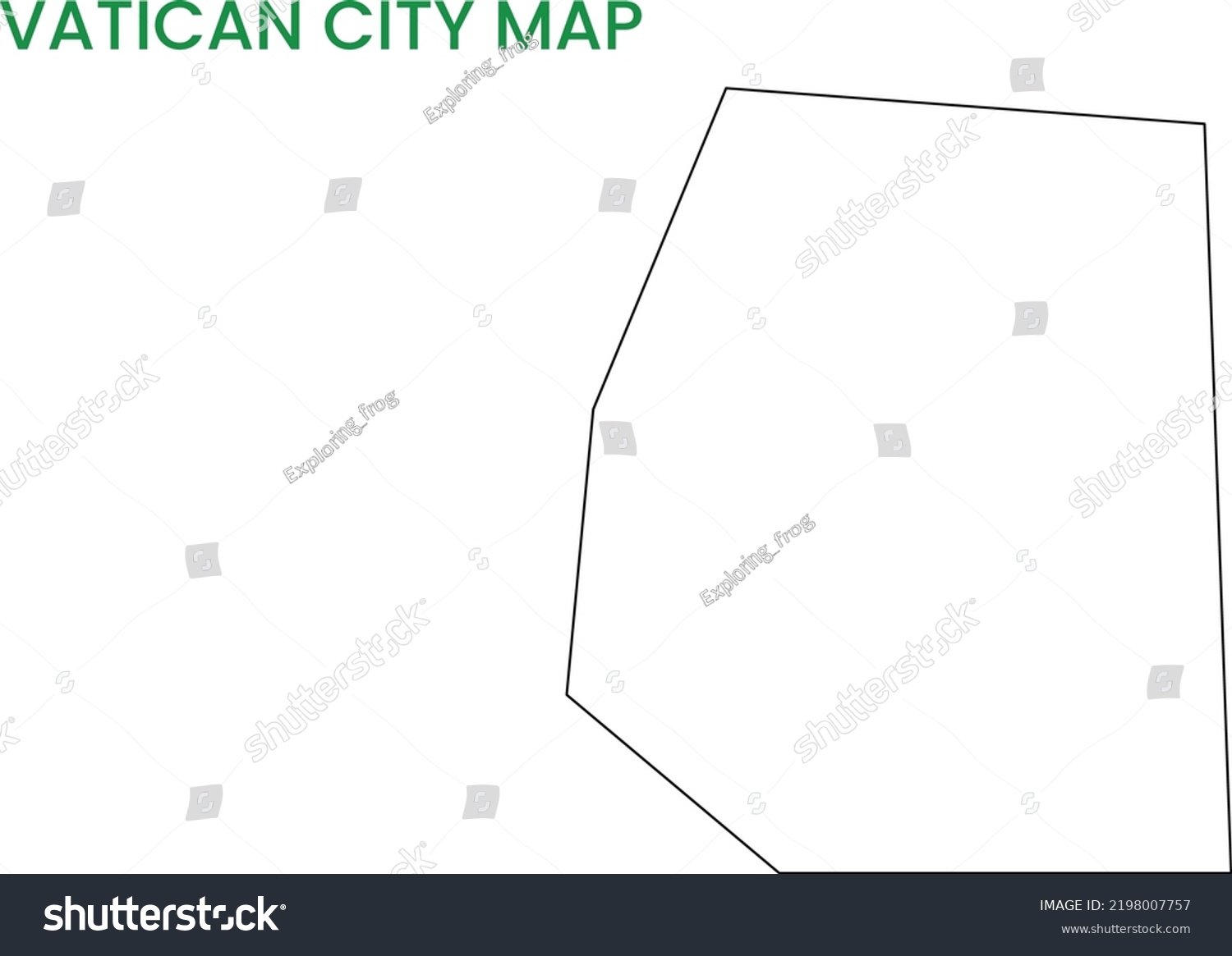 High Detailed Map Vatican City Outline Stock Vector Royalty Free 2198007757 Shutterstock 9819