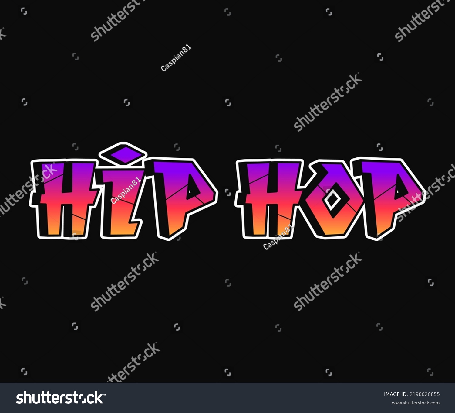 Hip Hop Word Trippy Psychedelic Graffiti Stock Vector (Royalty Free ...