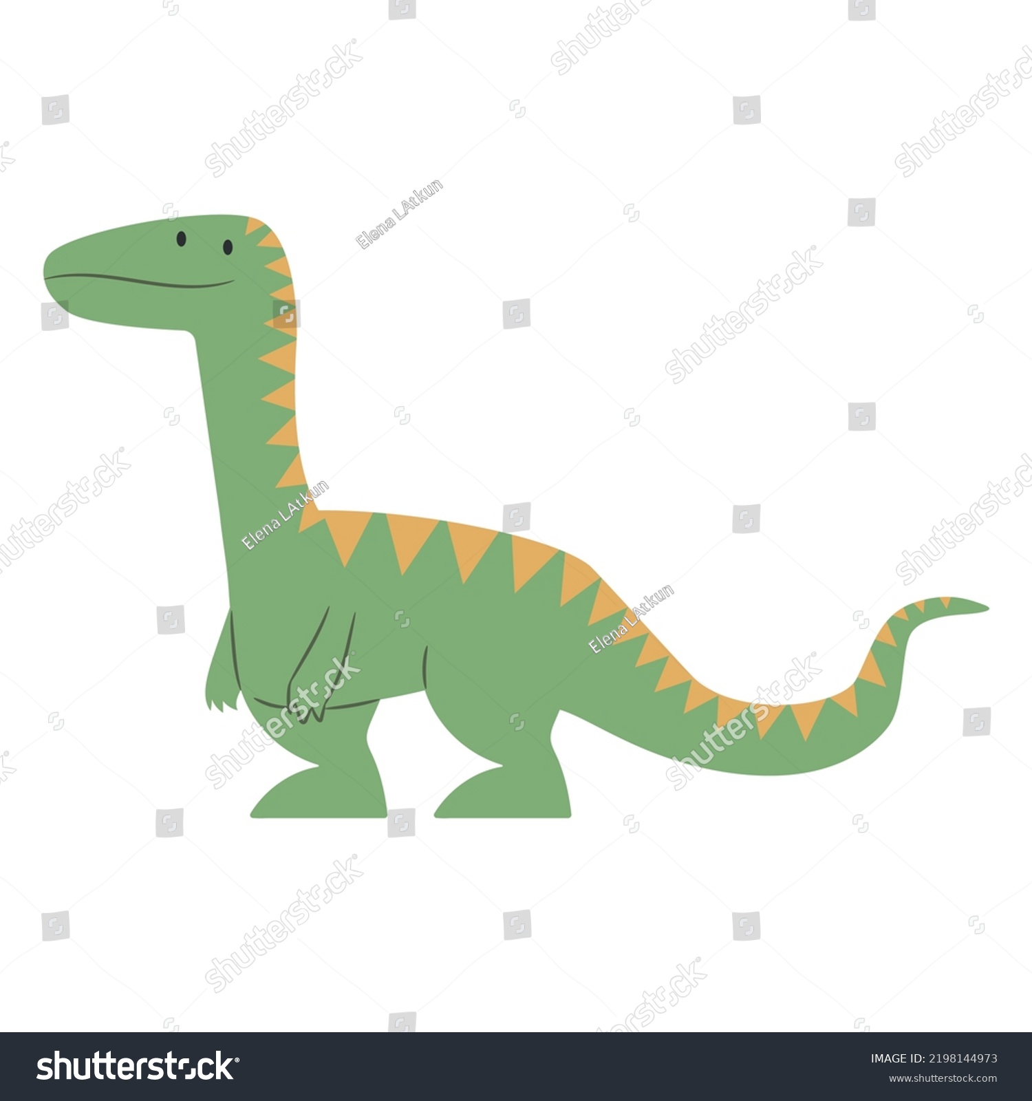 Cute Dinosaur Cute Standing High Quality Stock Vector (Royalty Free ...