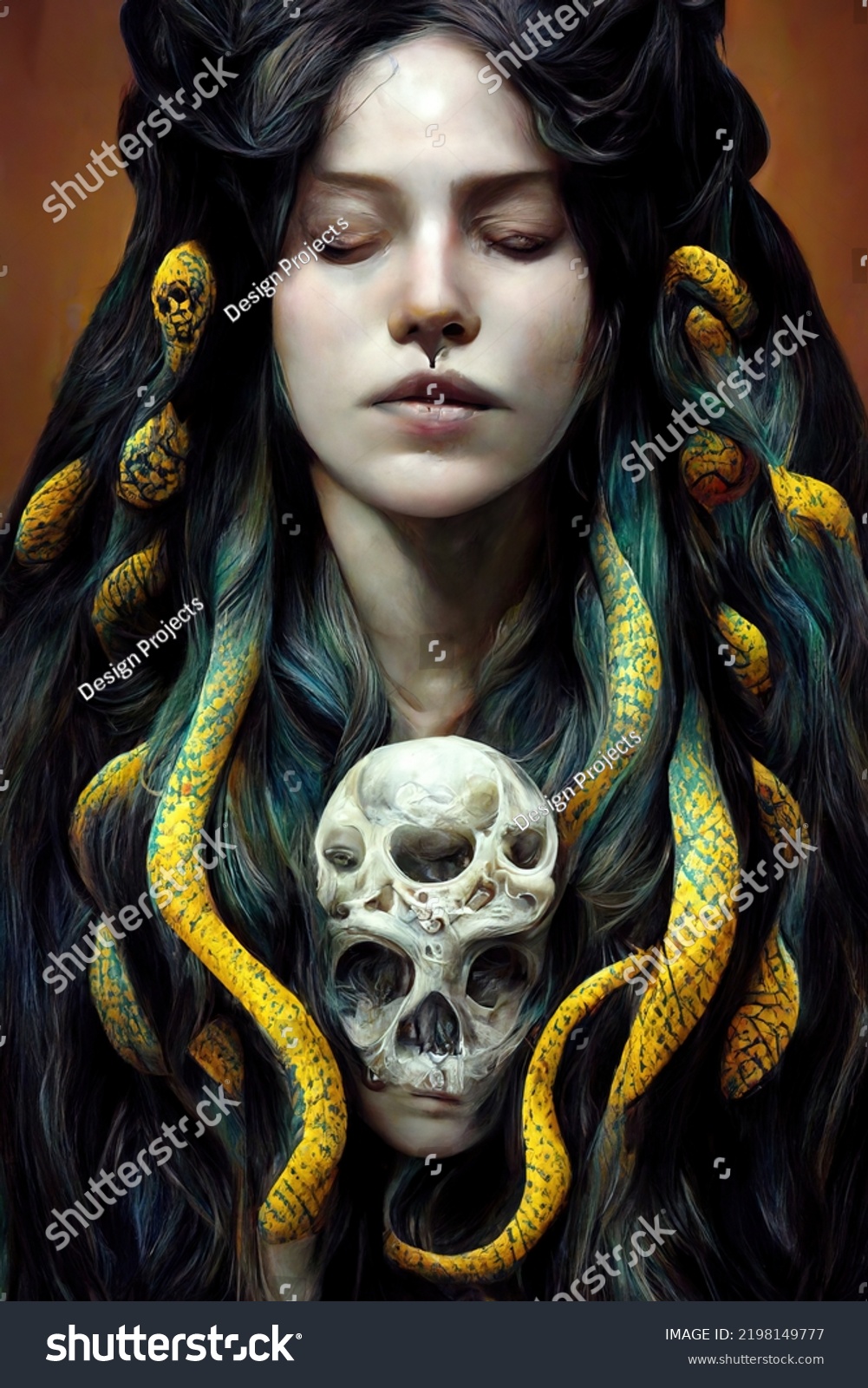 Gothic Horror Scene Gothic Fictional Woman Stock Illustration 