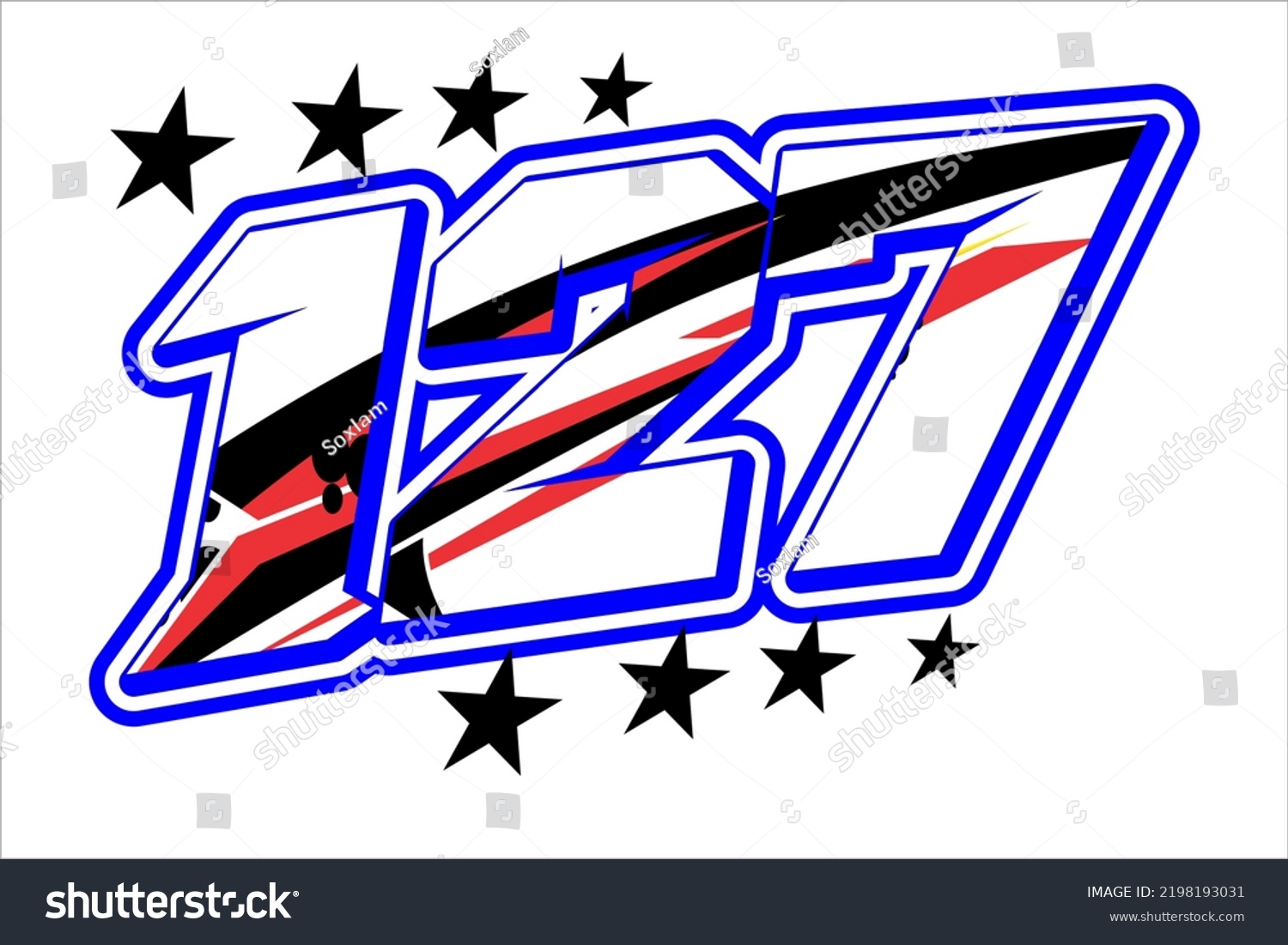 Vector Design Start Racing Number One Stock Vector (Royalty Free ...