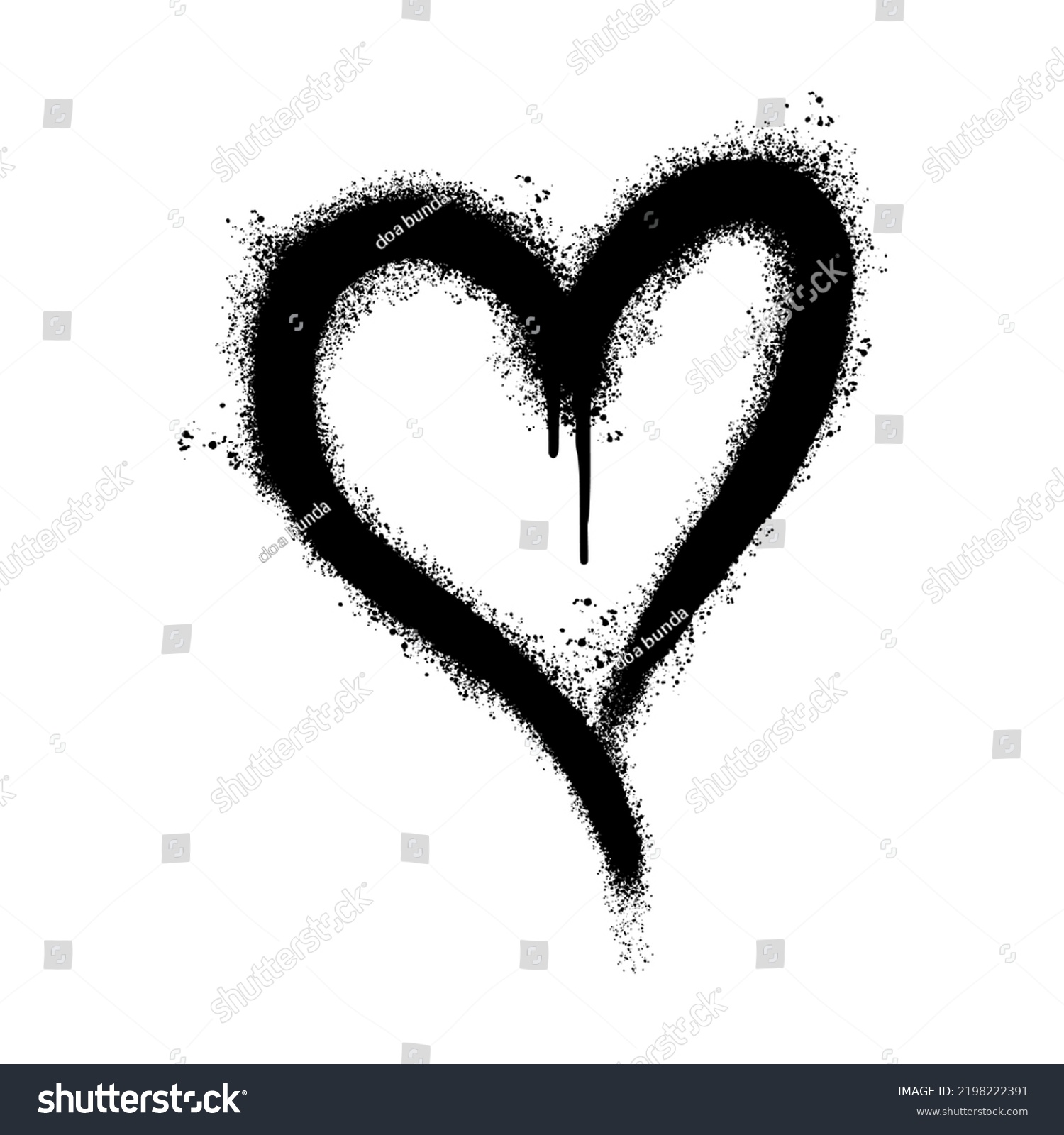 Spray Painted Graffiti Heart Icon Word Stock Vector (Royalty Free ...