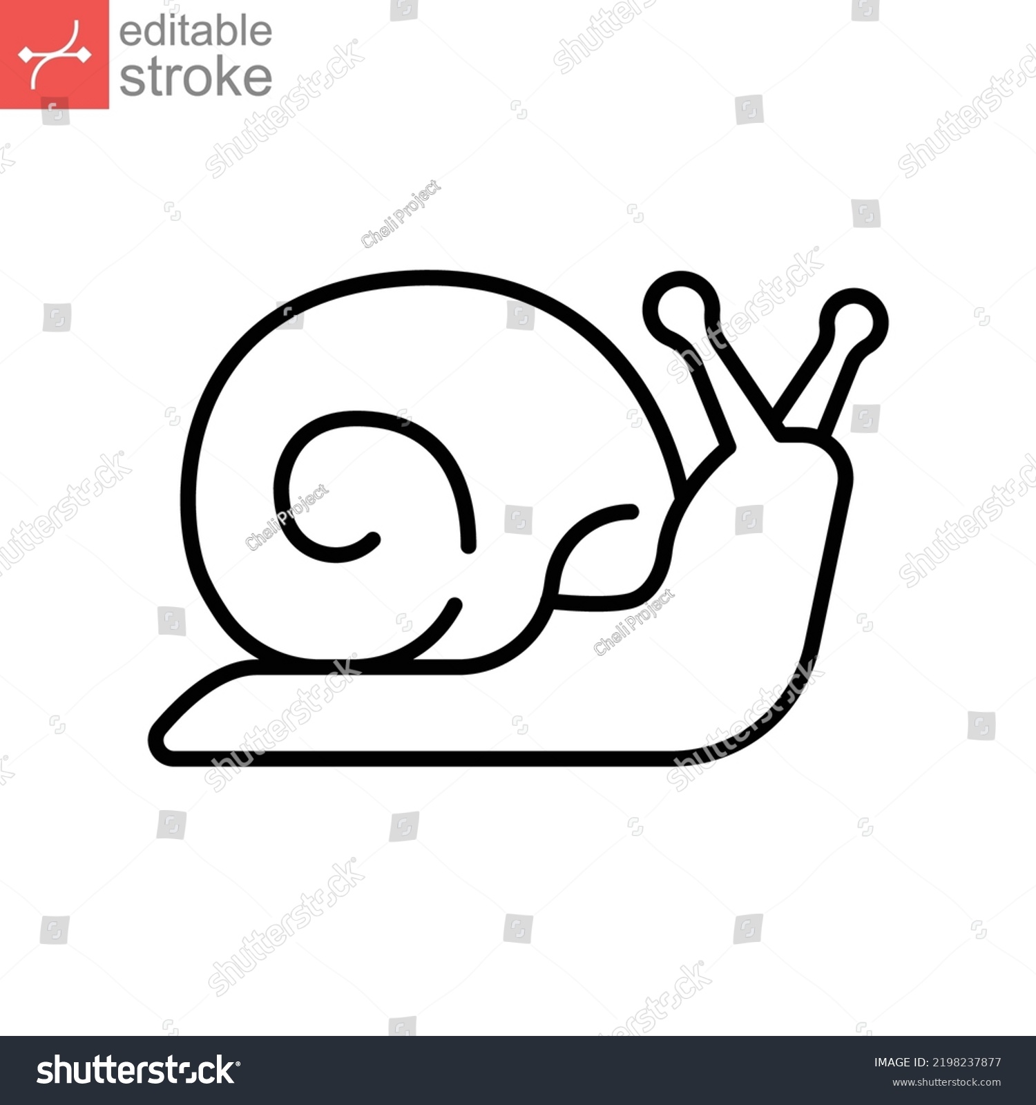 Snail Icon Slug Simple Moving Snail Stock Vector (Royalty Free ...