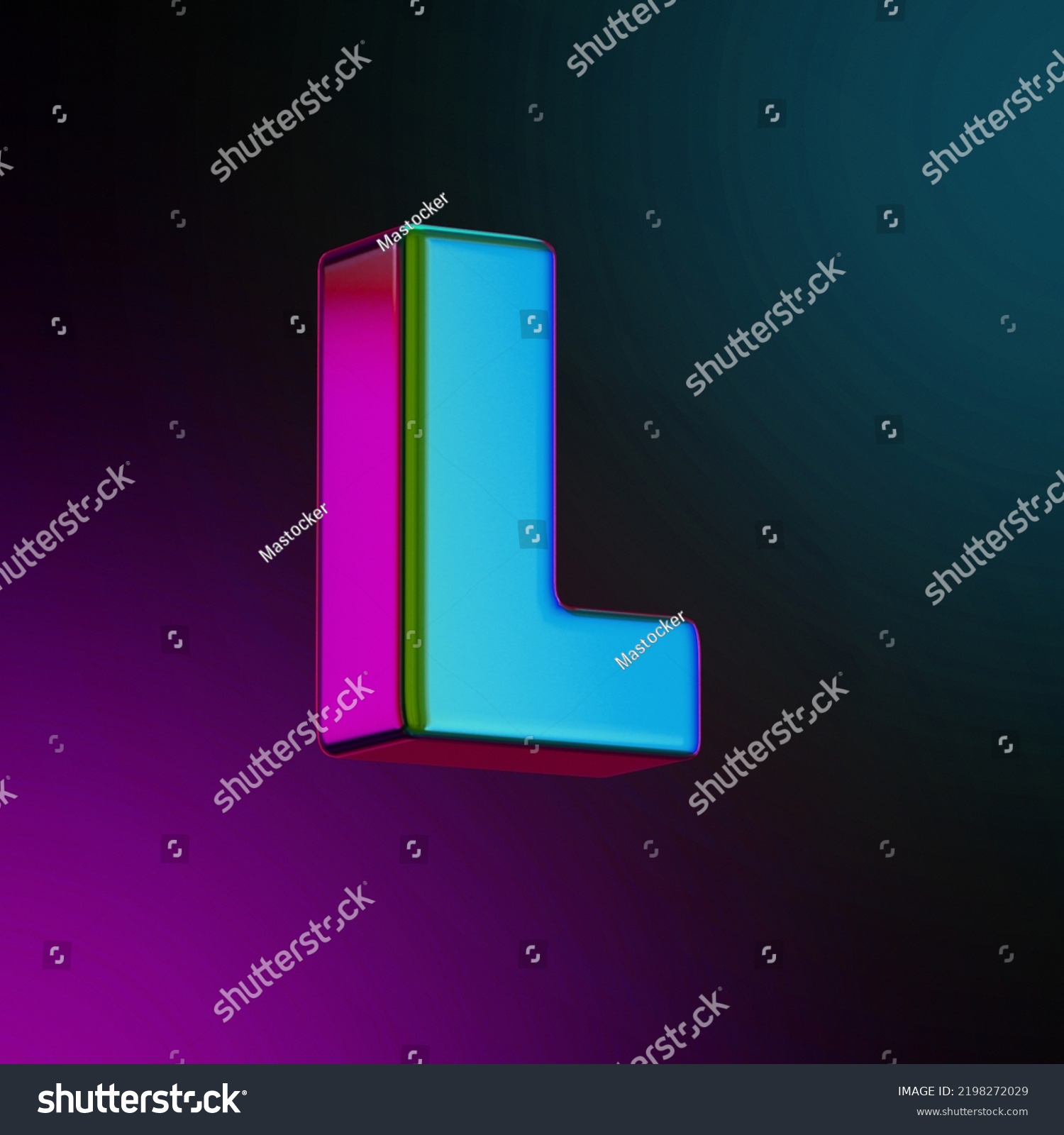 Letter L Neon Colored Metal 3d Stock Illustration 2198272029 | Shutterstock