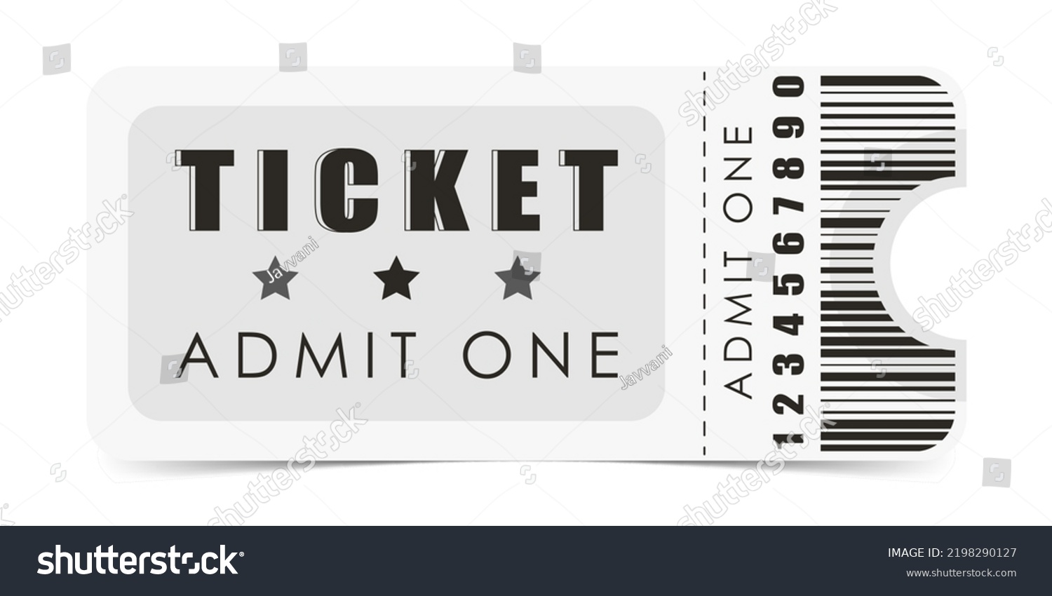 Ticket Design Modern Ticket Card Template Stock Vector (Royalty Free ...