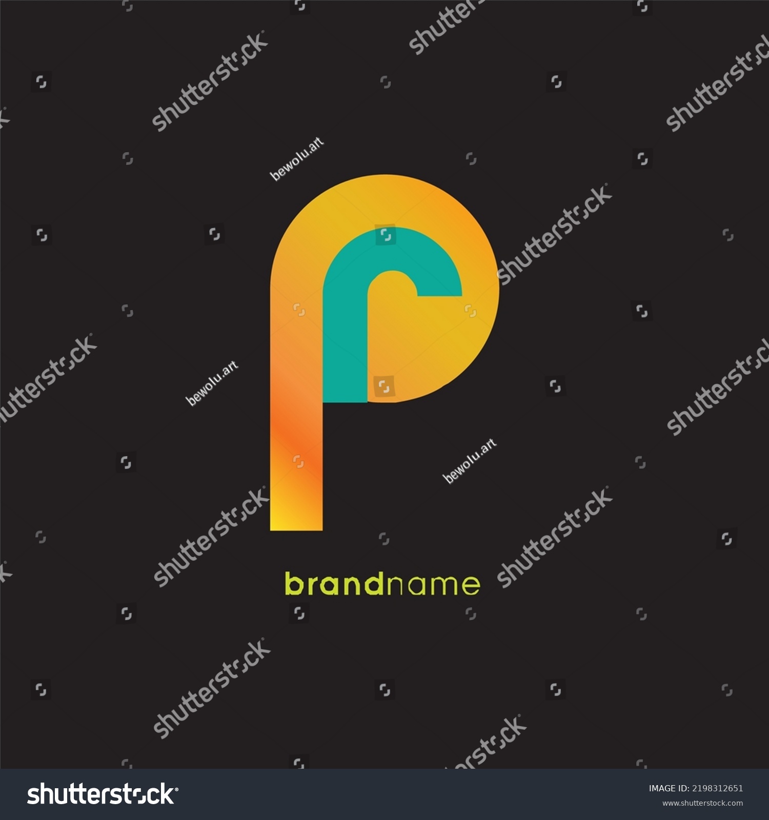 Pr Lettering Perfect Company Logos Offices Stock Vector (Royalty Free ...