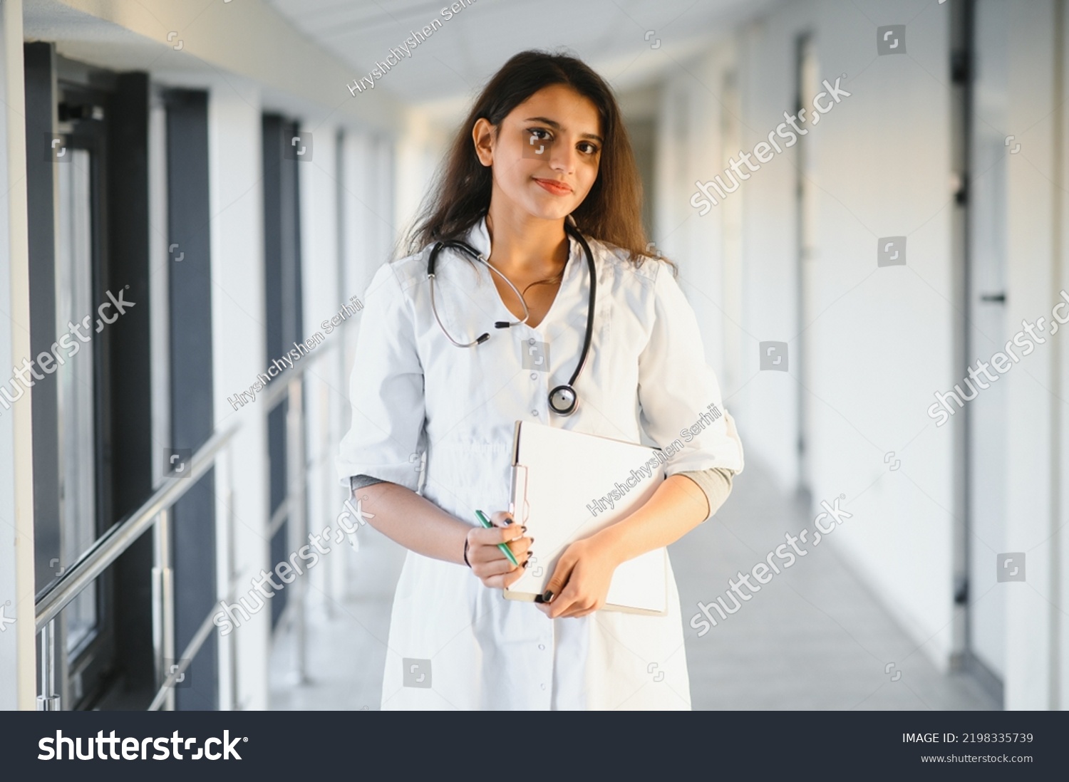 Indian Asian Female Medical Doctor Hospital Stock Photo 2198335739 ...