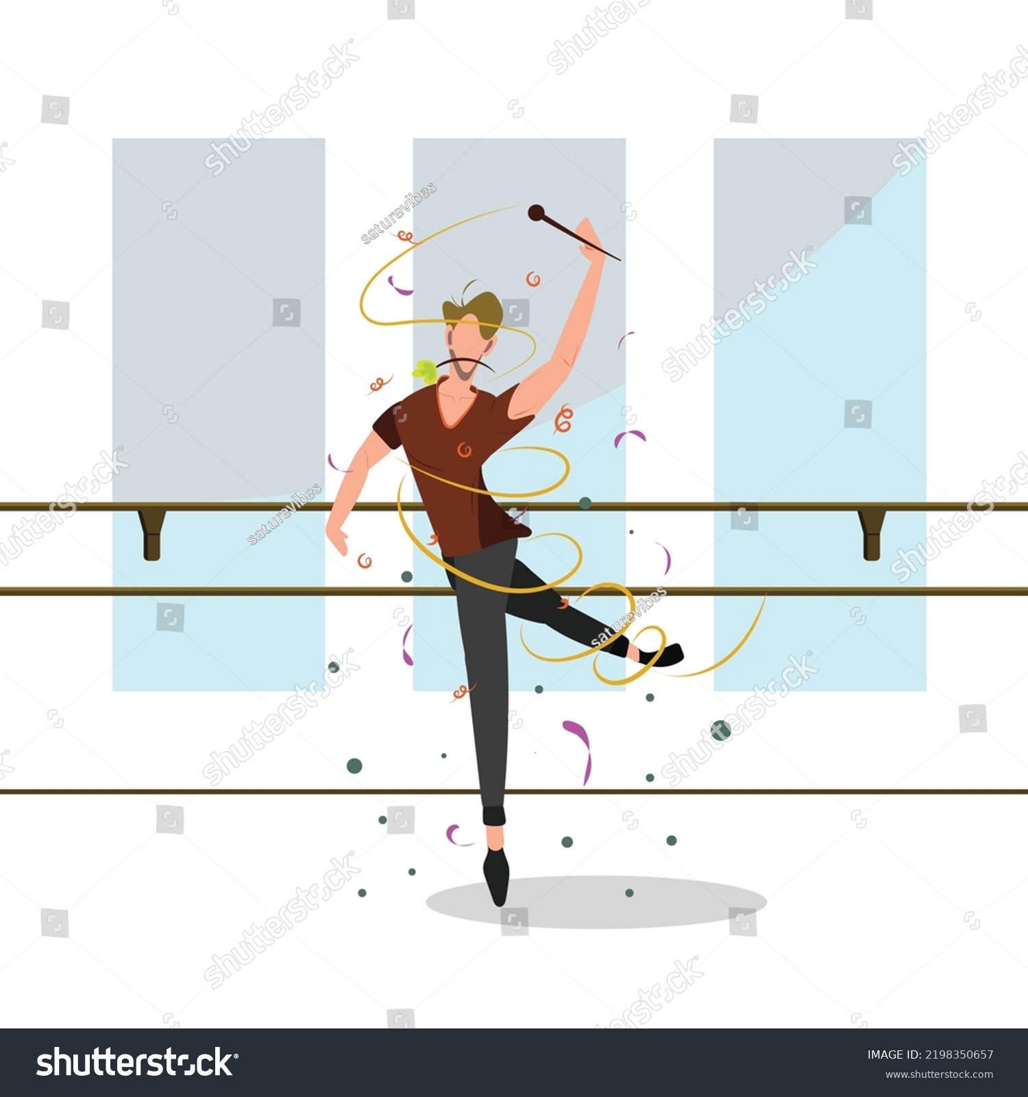 Ballet Dancer Man Vector Illustration Stock Vector Royalty Free Ballet Dancer Man Vector Illustration Stock Vector Royalty Free