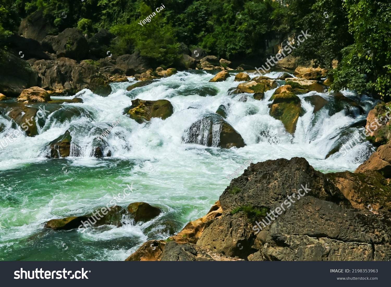 Baishui River Huangguoshu Waterfall National Park Stock Photo