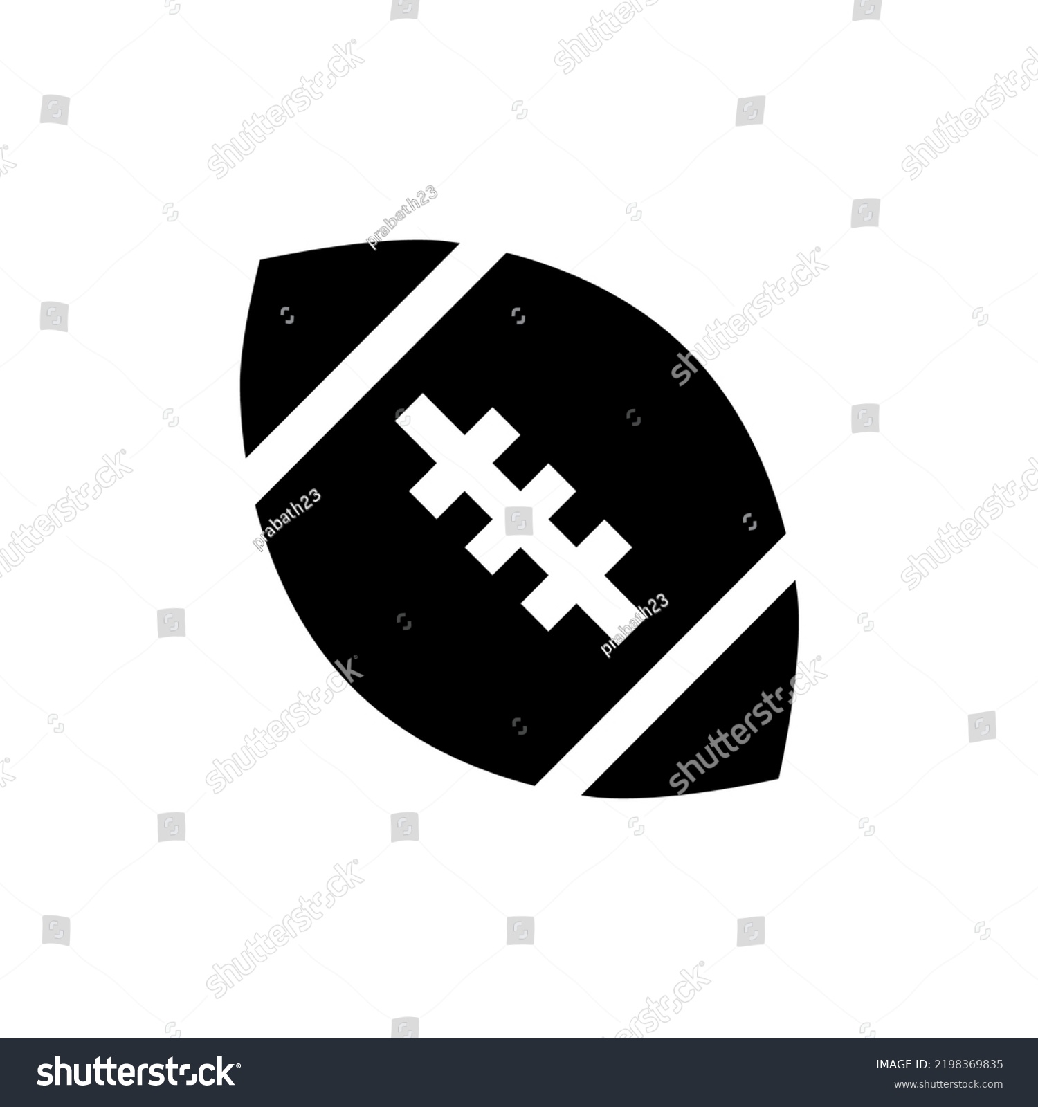 American Football Icon Vector Png Isolated Stock Vector (Royalty Free ...