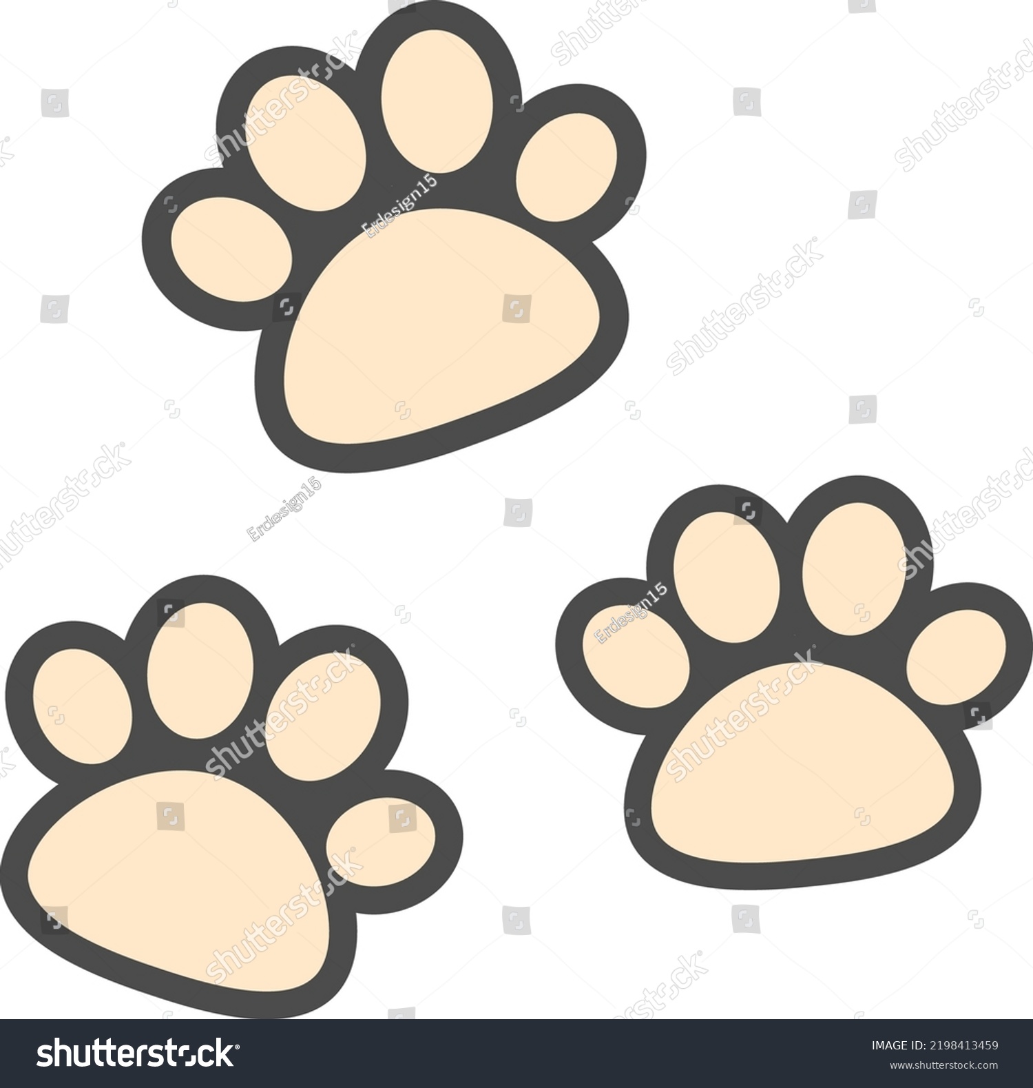 Vector Cats Dogs Trail Can Be Stock Vector (Royalty Free) 2198413459 ...