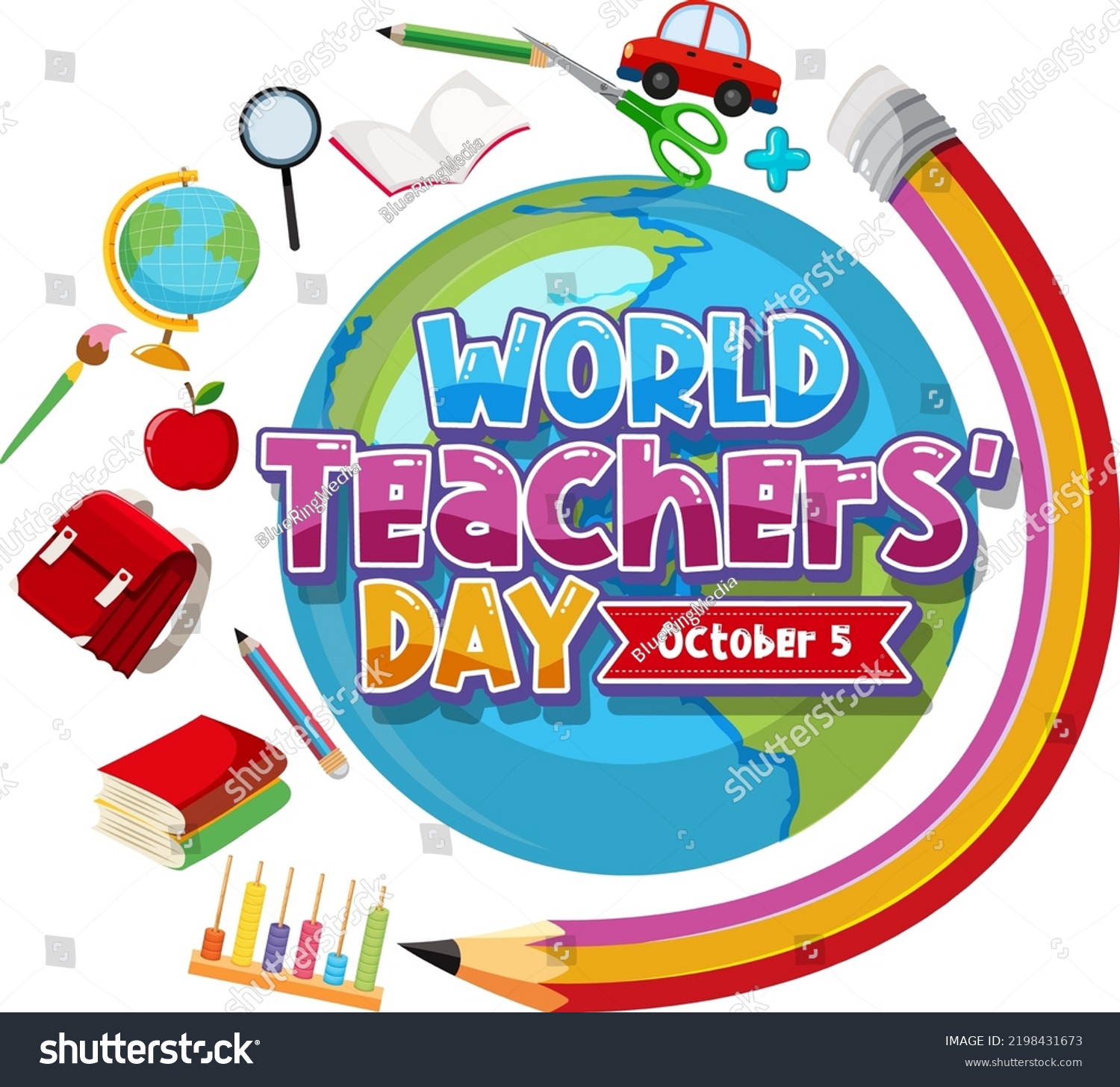 World Teachers Day Logo Banner Design Stock Vector (Royalty Free ...