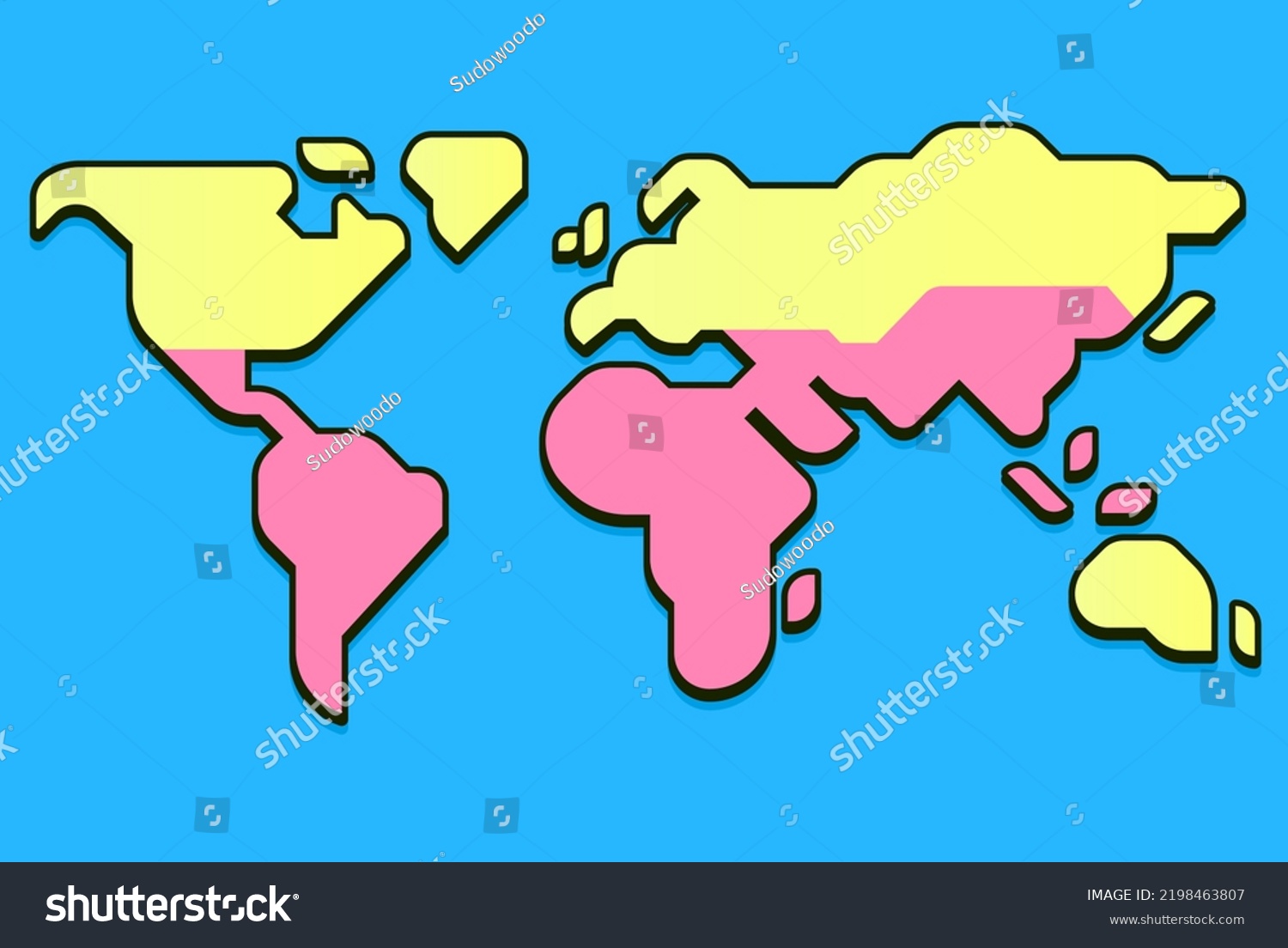 simplified-world-map-global-north-global-stock-vector-royalty-free