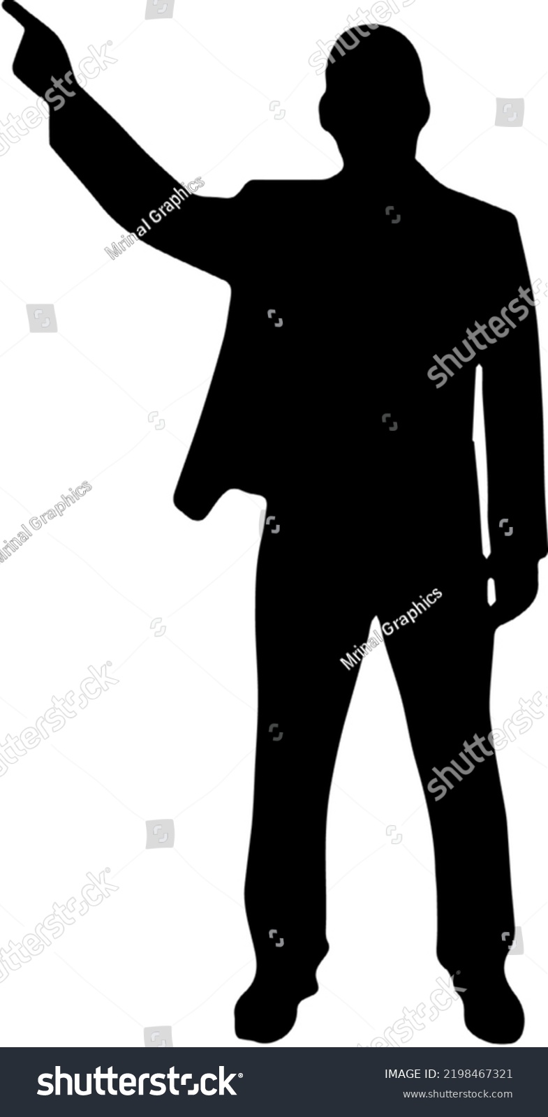 Vector Silhouette Leader On White Background Stock Vector (royalty Free 