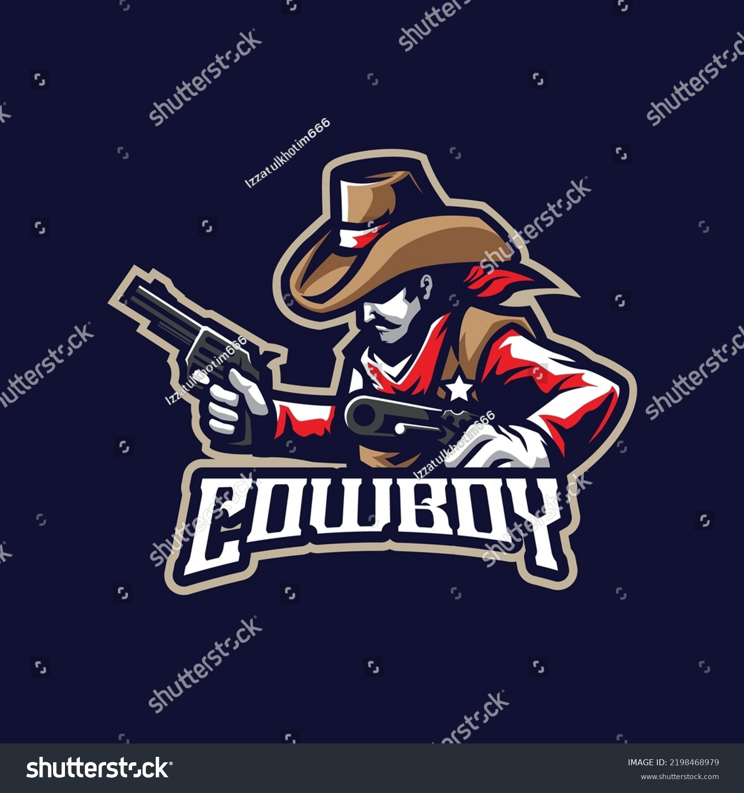 Cowboy Mascot Logo Design Vector Modern Stock Vector (Royalty Free ...