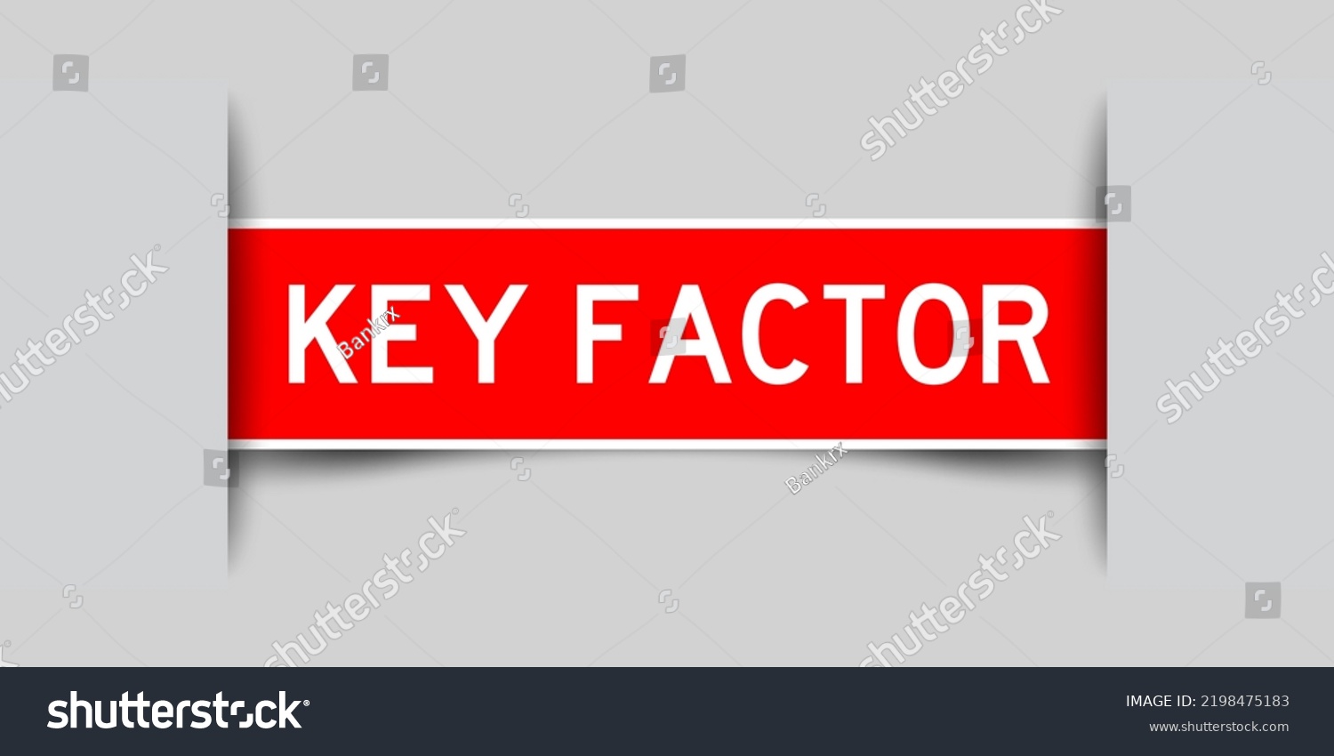 Inserted Red Color Label Sticker Word Stock Vector Royalty Free