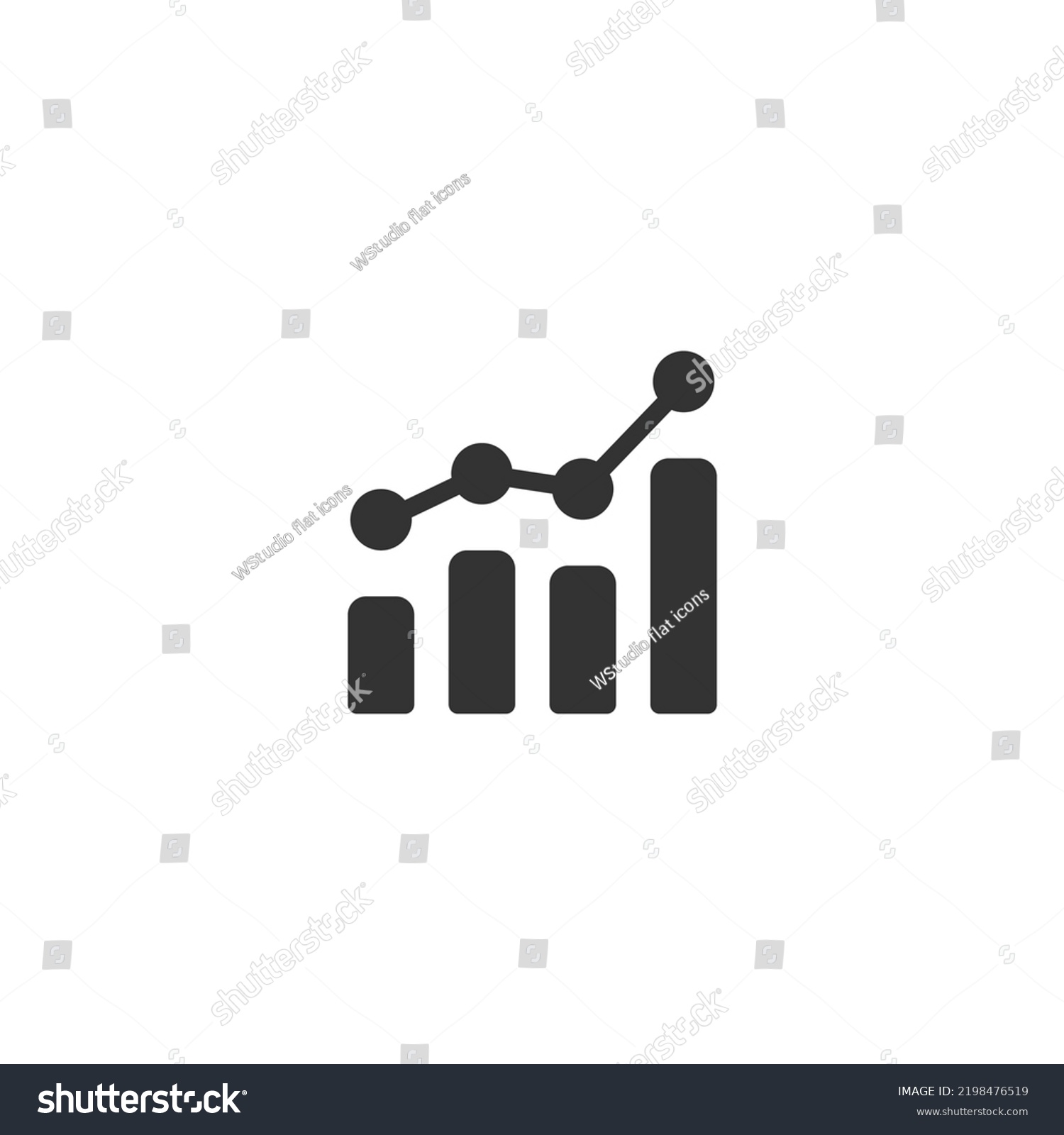 Graph Infographic Diagram Premium Quality Flat Stock Vector (Royalty ...