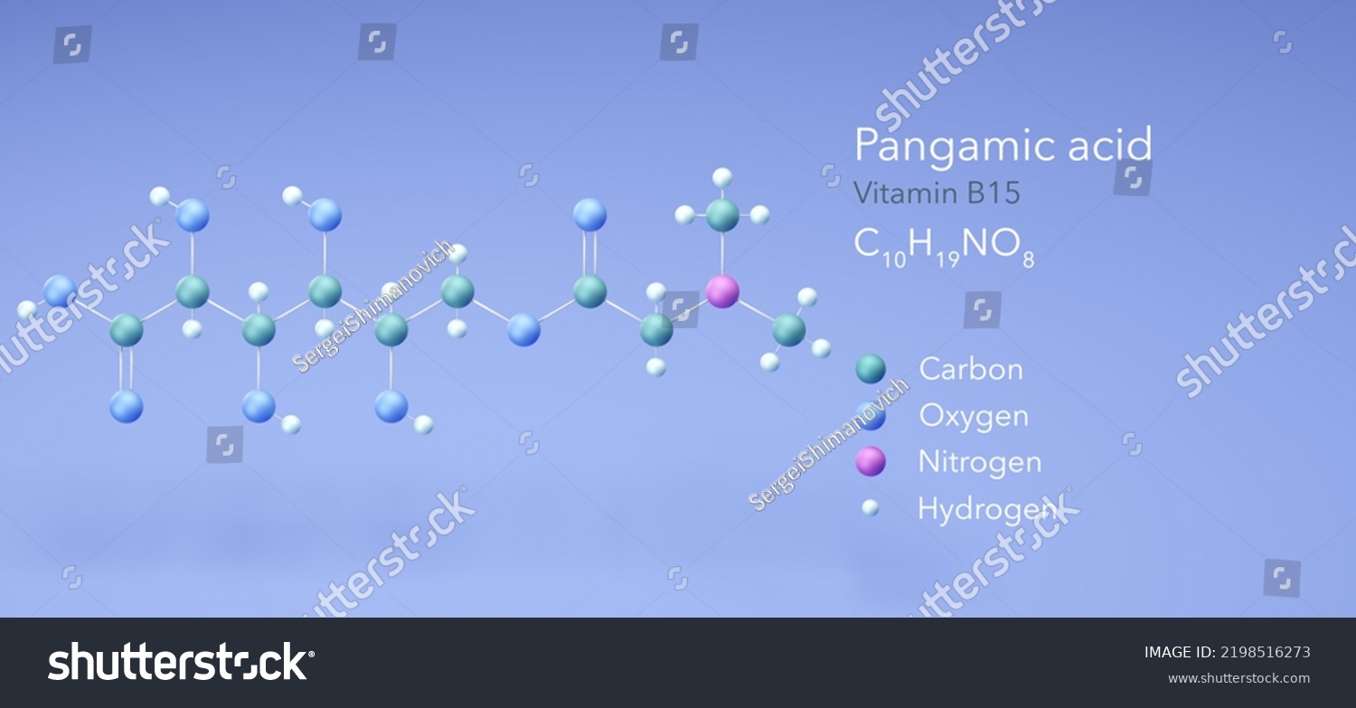 Pangamic Acid Vitamin B15 Molecular Structures Stock Illustration ...