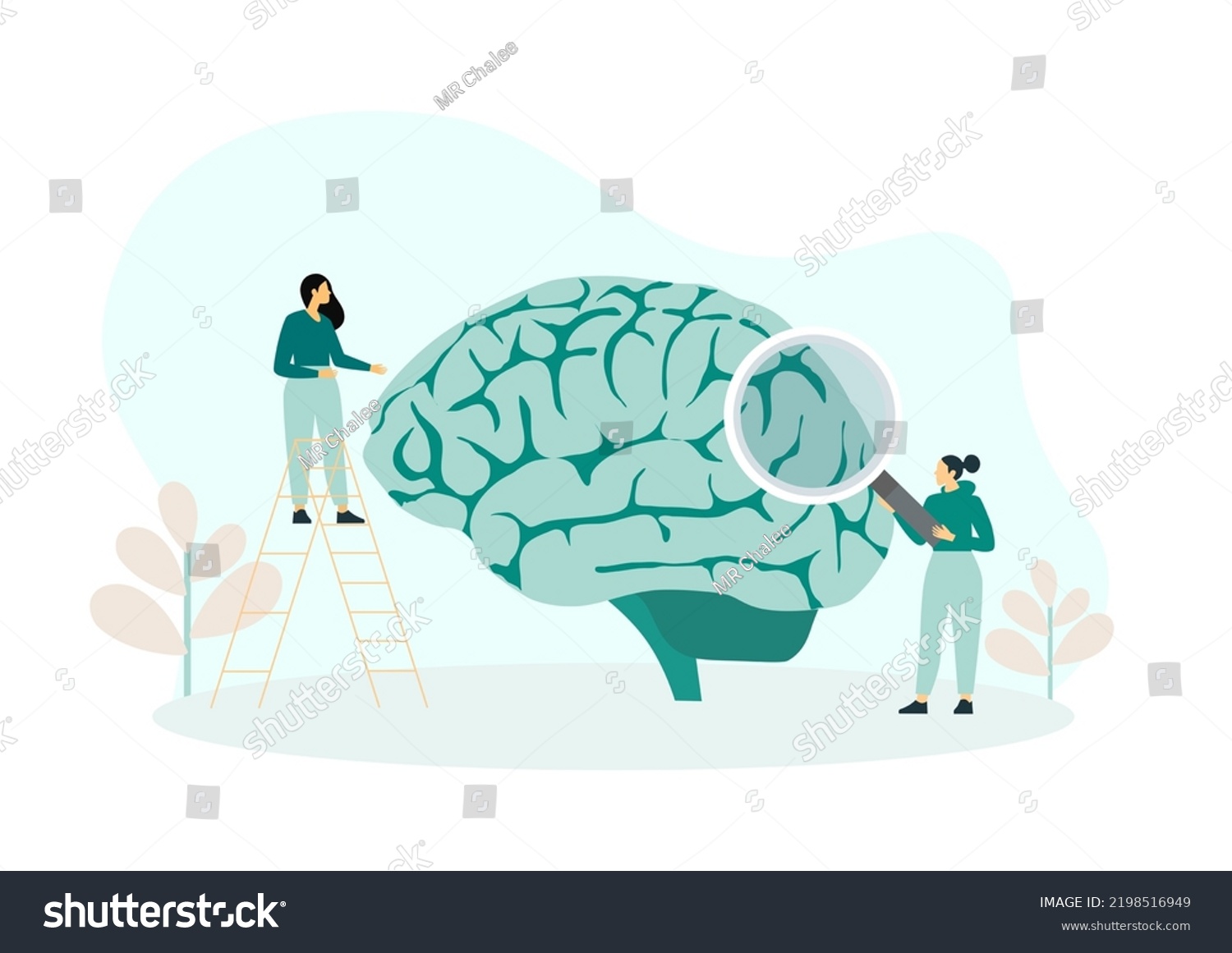 Mental Health Care Treatment Vector Illustration Stock Vector (Royalty ...