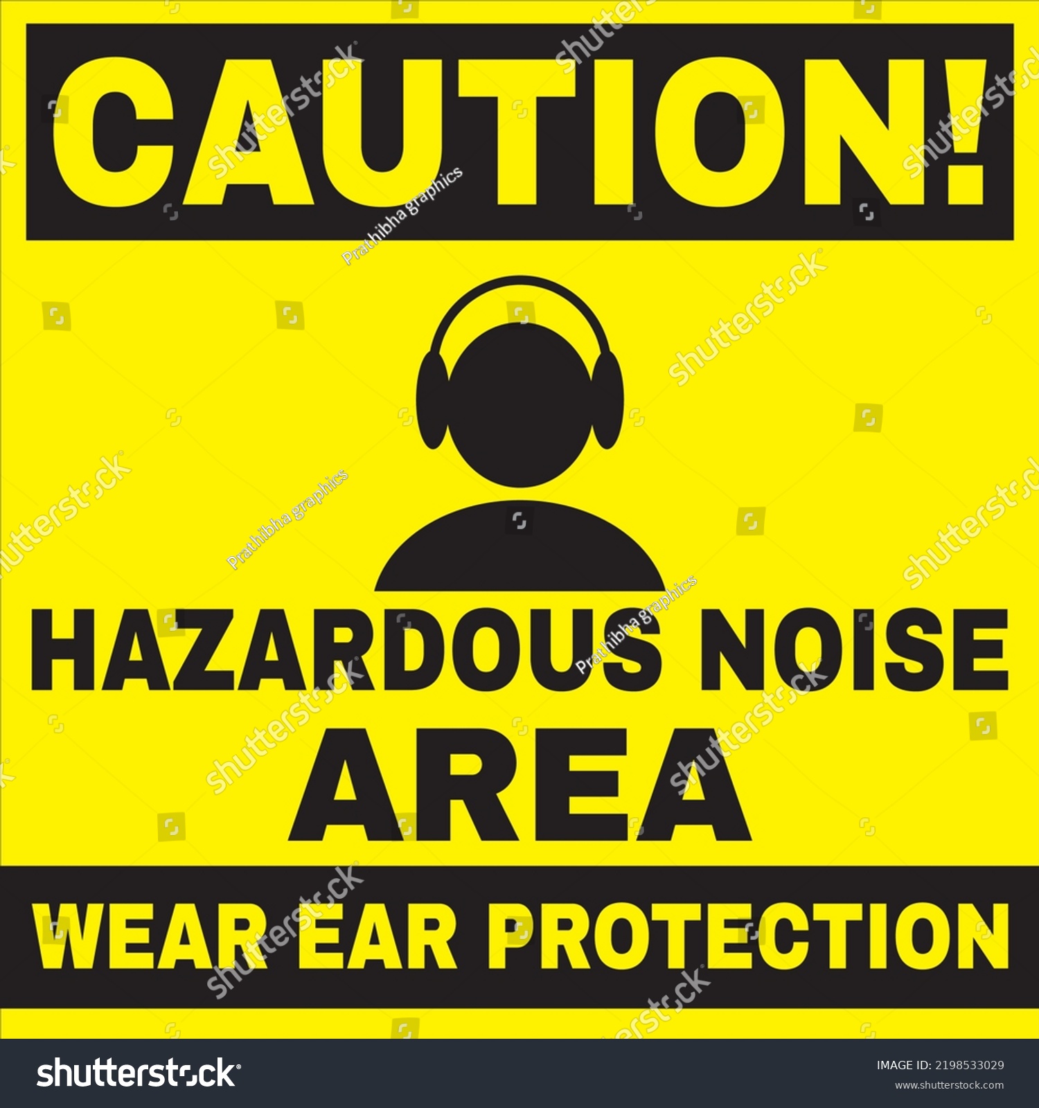 Hazardous Noise Warning Sign Vector Stock Vector (Royalty Free ...