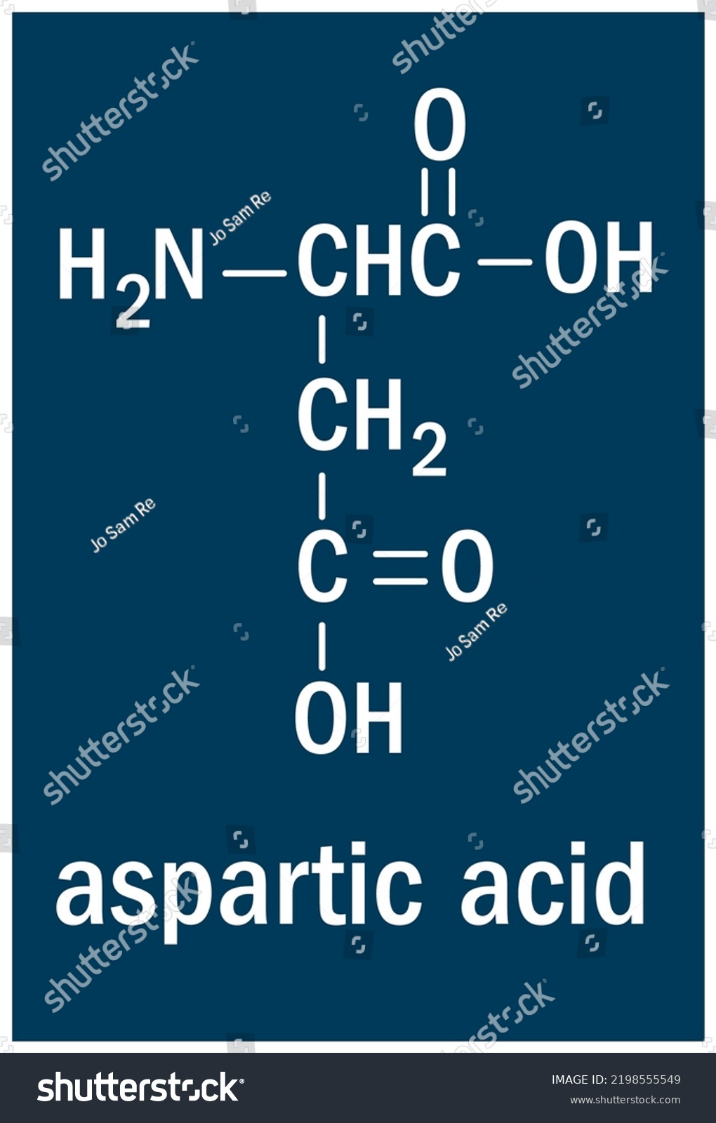 Aspartic Acid Acid That Used Biosynthesis Stock Vector (Royalty Free ...