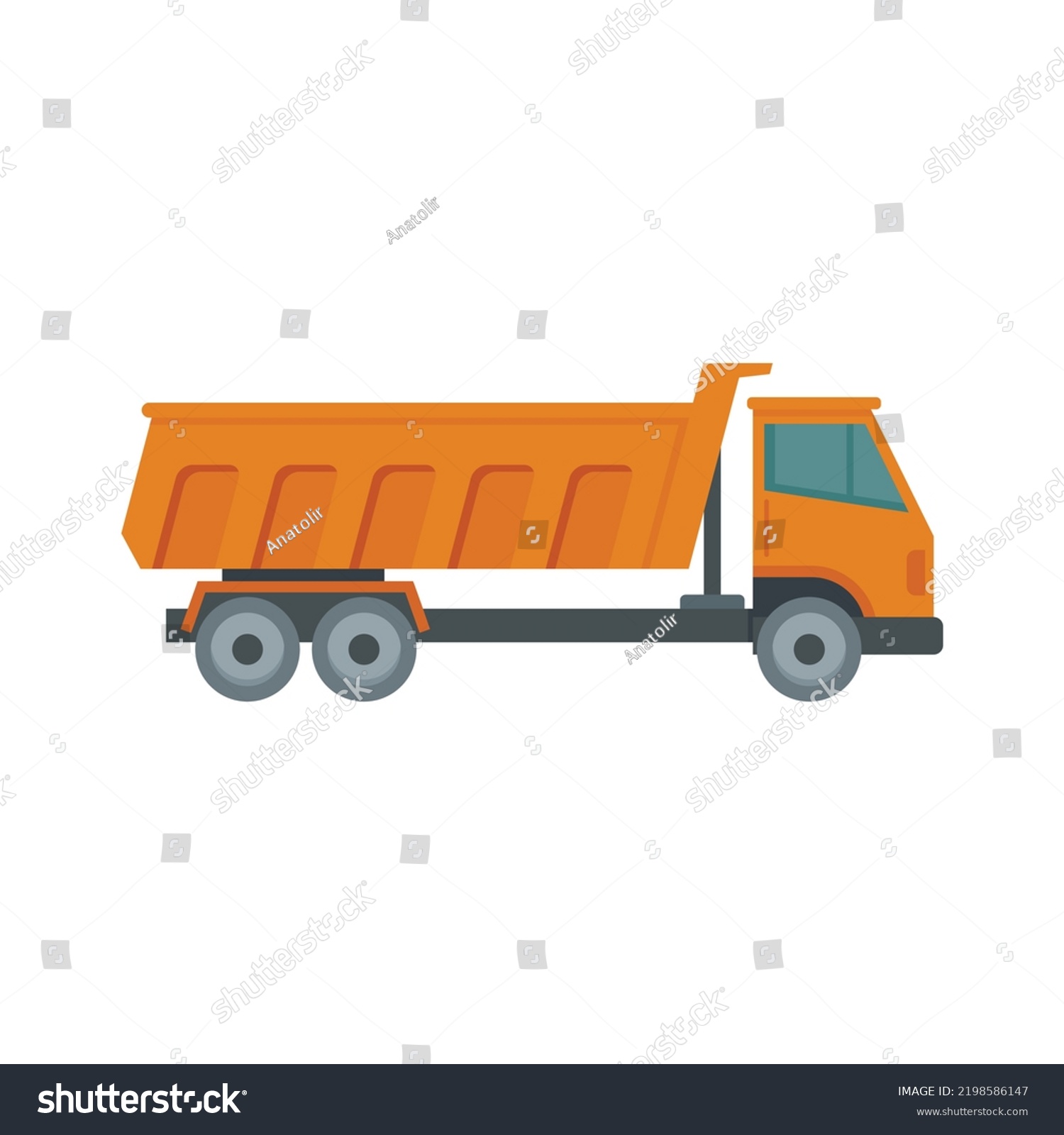 Tipper Huge Icon Flat Illustration Tipper Stock Vector (Royalty Free ...