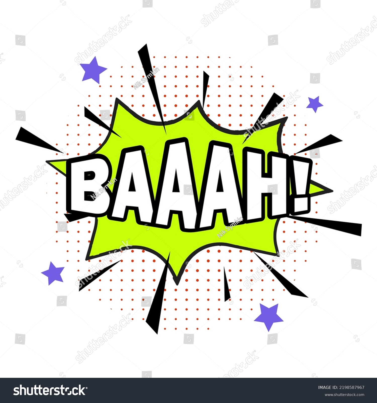 Bah Expression Comic Speech Bubble Icon Stock Vector (Royalty Free