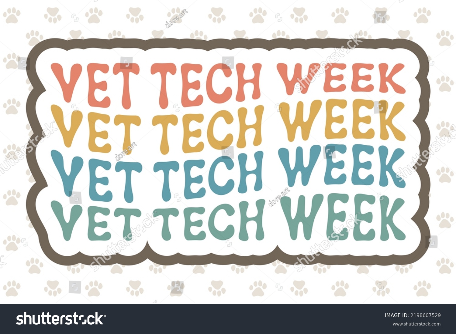 National Veterinary Technician Week Vet Tech Stock Illustration