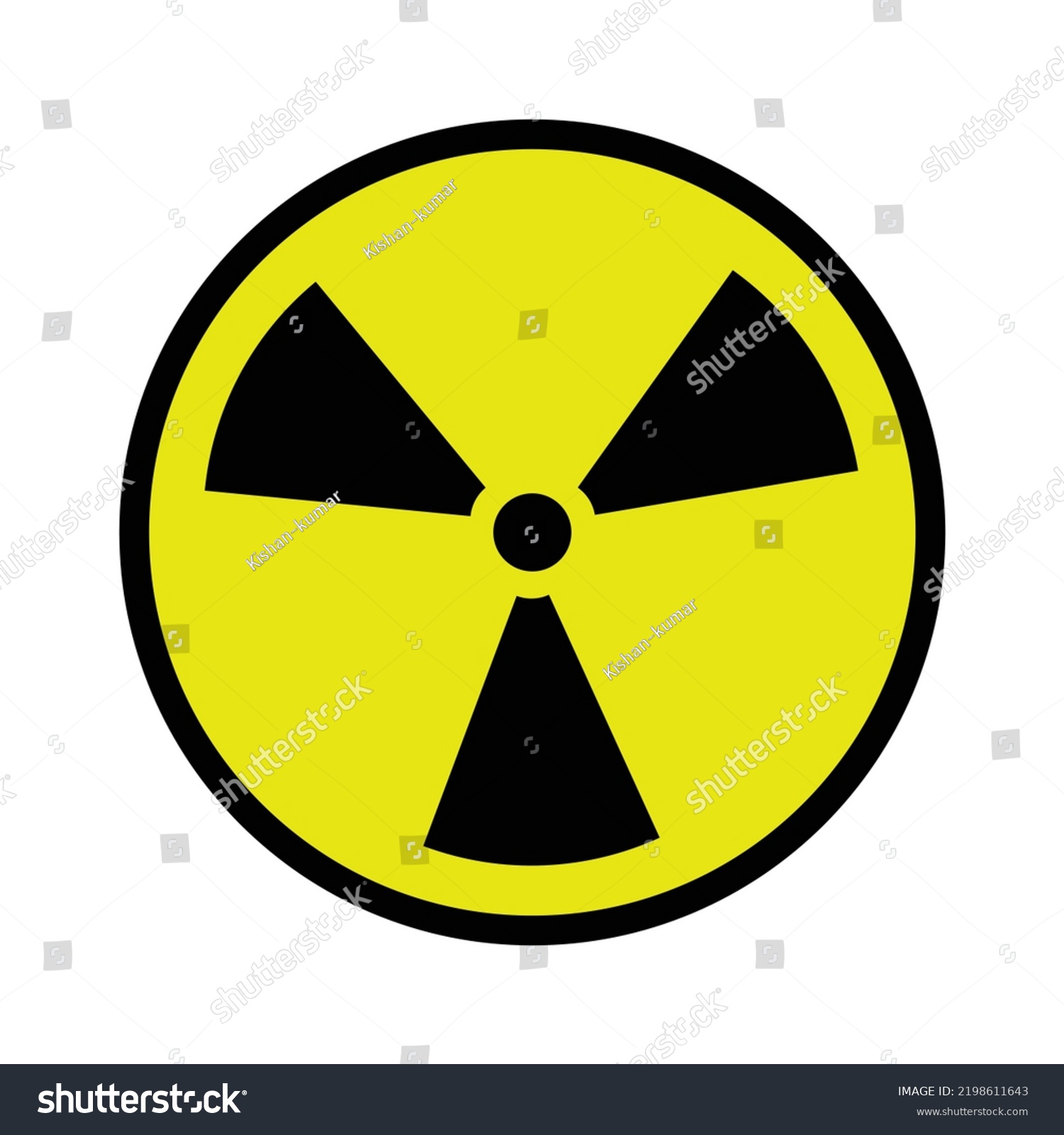 Vector Radiation Warning Symbol Radiation Icon Stock Vector (Royalty ...