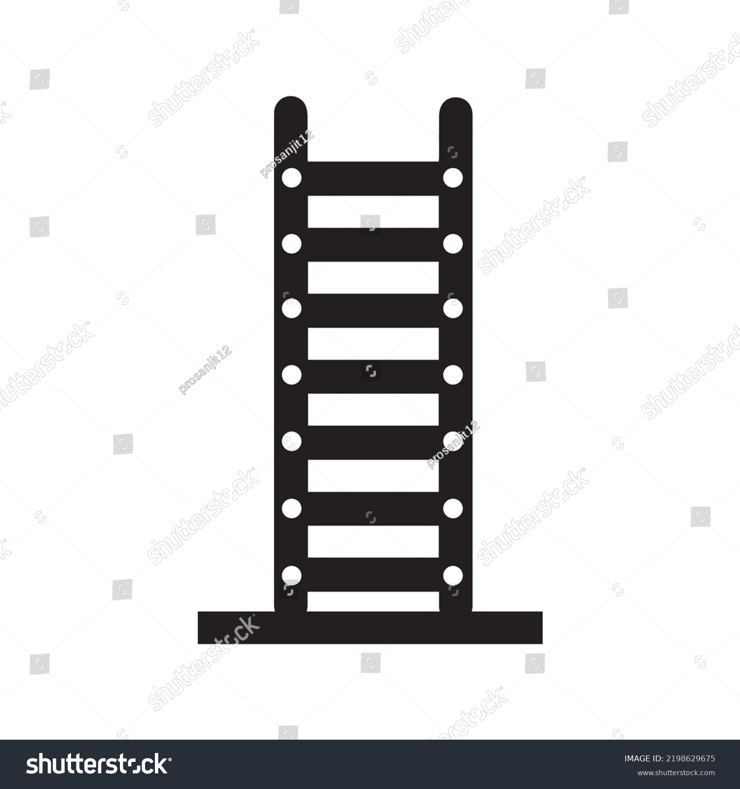 Ladder Tree Icon Black Vector Illustration Stock Vector (Royalty Free ...