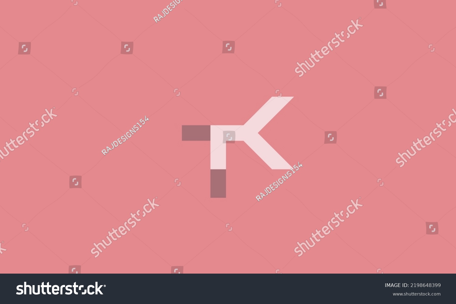 Alphabet Letters Initials Monogram Logo Tk Stock Vector Royalty Free