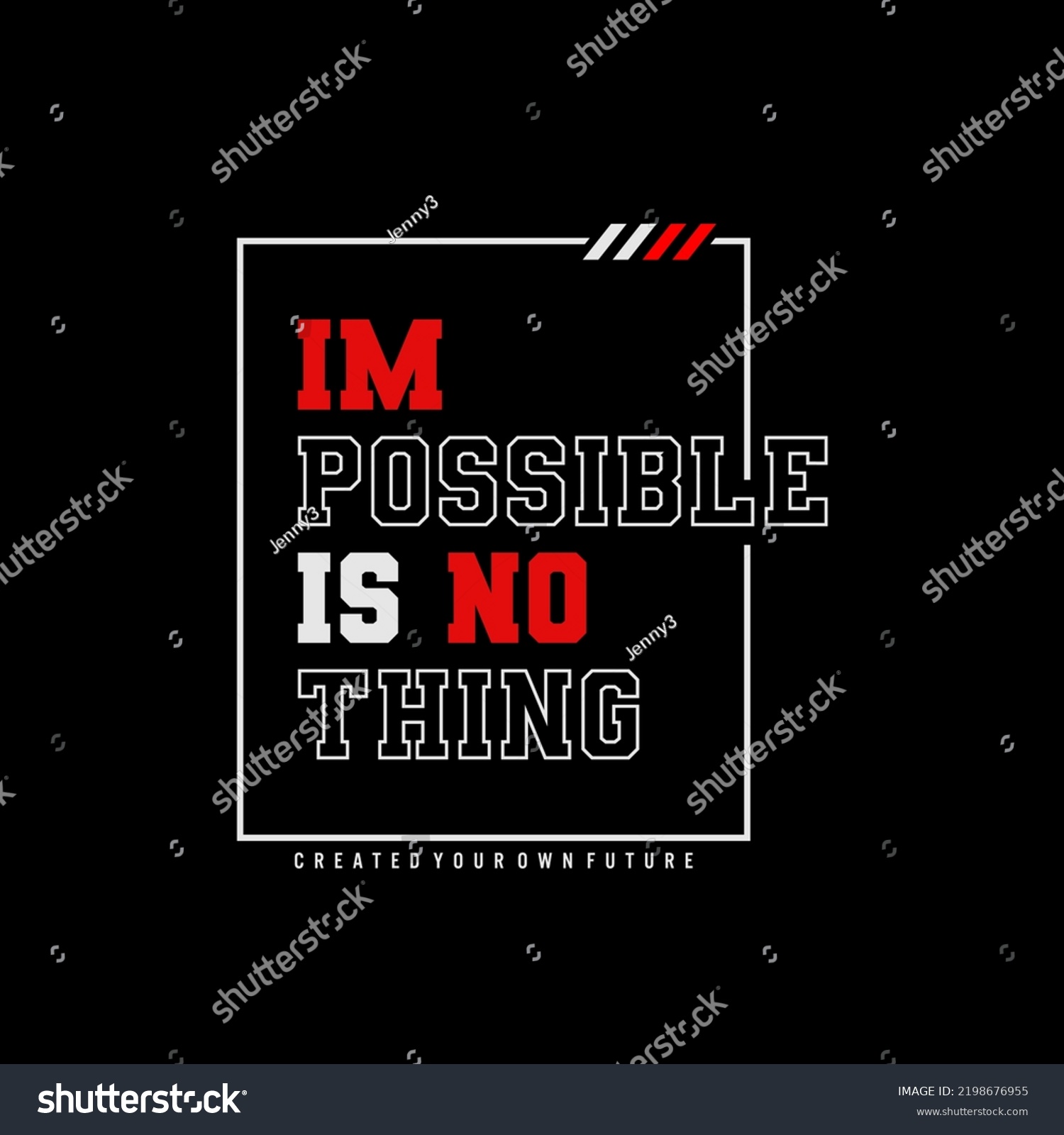 Impossible Nothing Motivational Quotes Typography Slogan Stock Vector