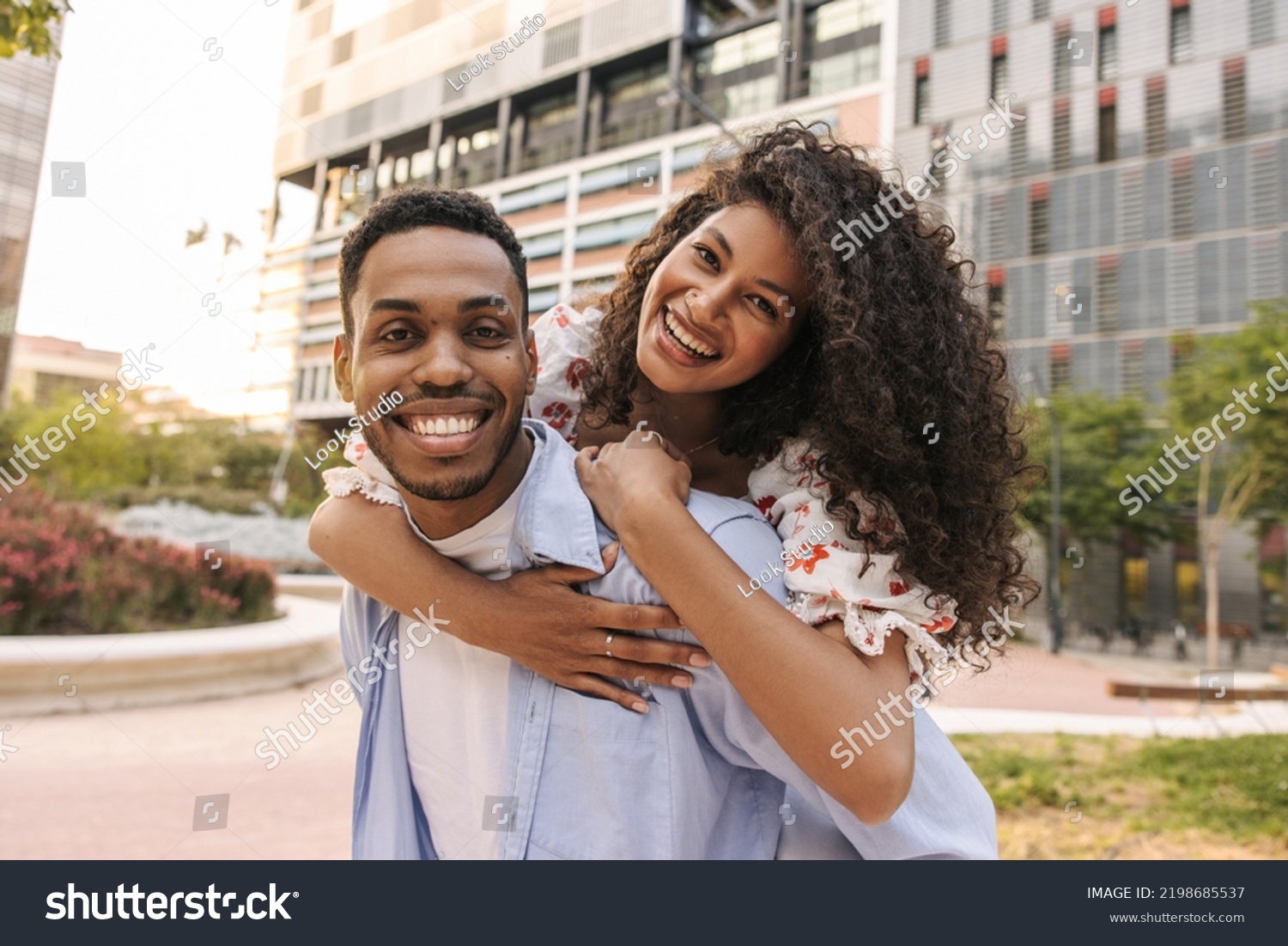 Happy Young African Guy Girl Smiling Stock Photo 2198685537 | Shutterstock