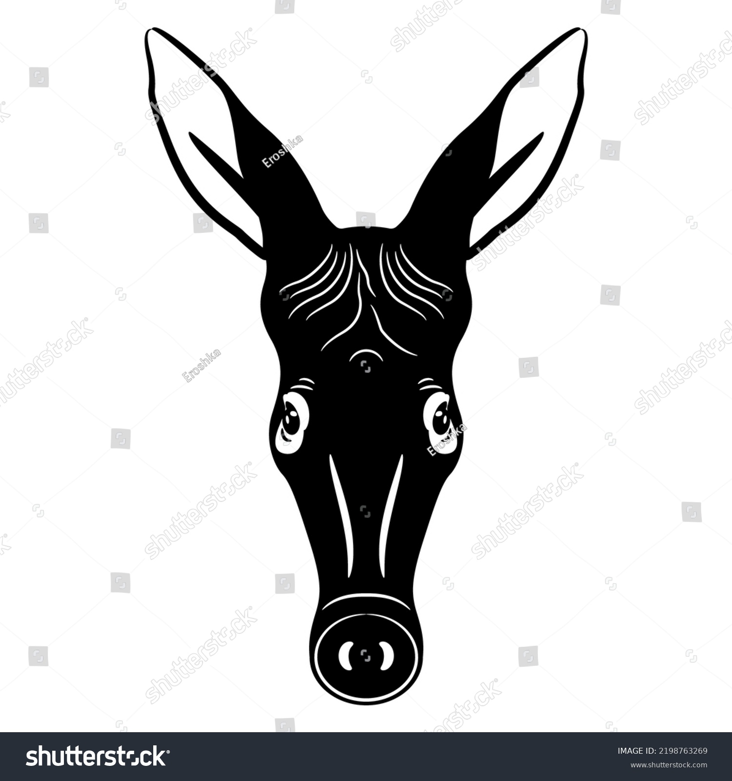 Stylized Head Aardvark Orycteropus Afer Animal Stock Vector (Royalty ...