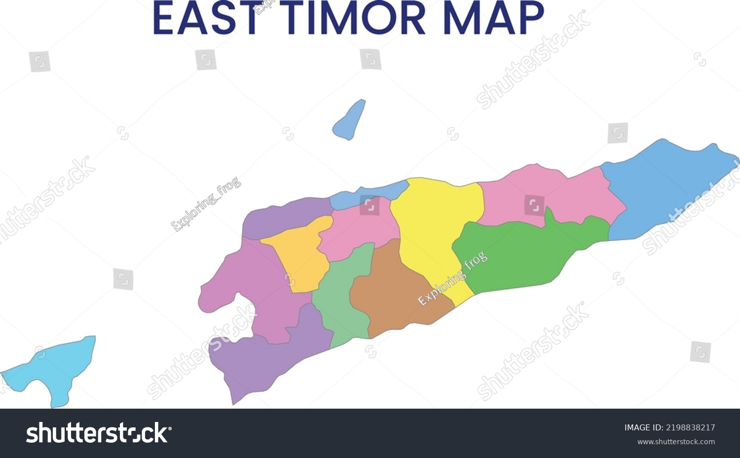 High Detailed Map East Timor Outline Stock Vector (Royalty Free ...