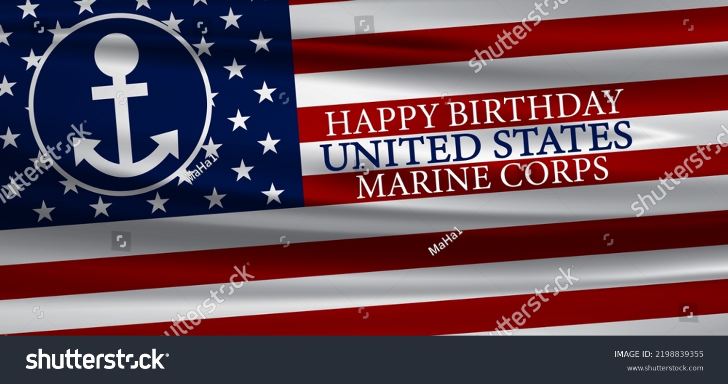 United States Marine Corps Birthday Background Stock Illustration