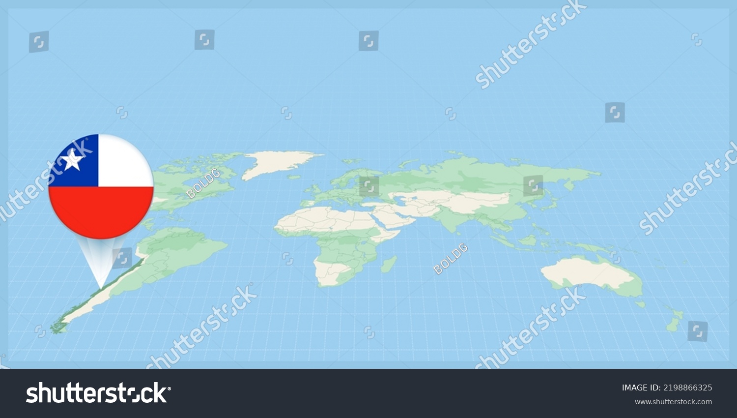 Location Chile On World Map Marked Stock Vector Royalty Free Stock Vector Location Of Chile On The World Map Marked With Chile Flag Pin Cartographic Vector Illustration 2198866325