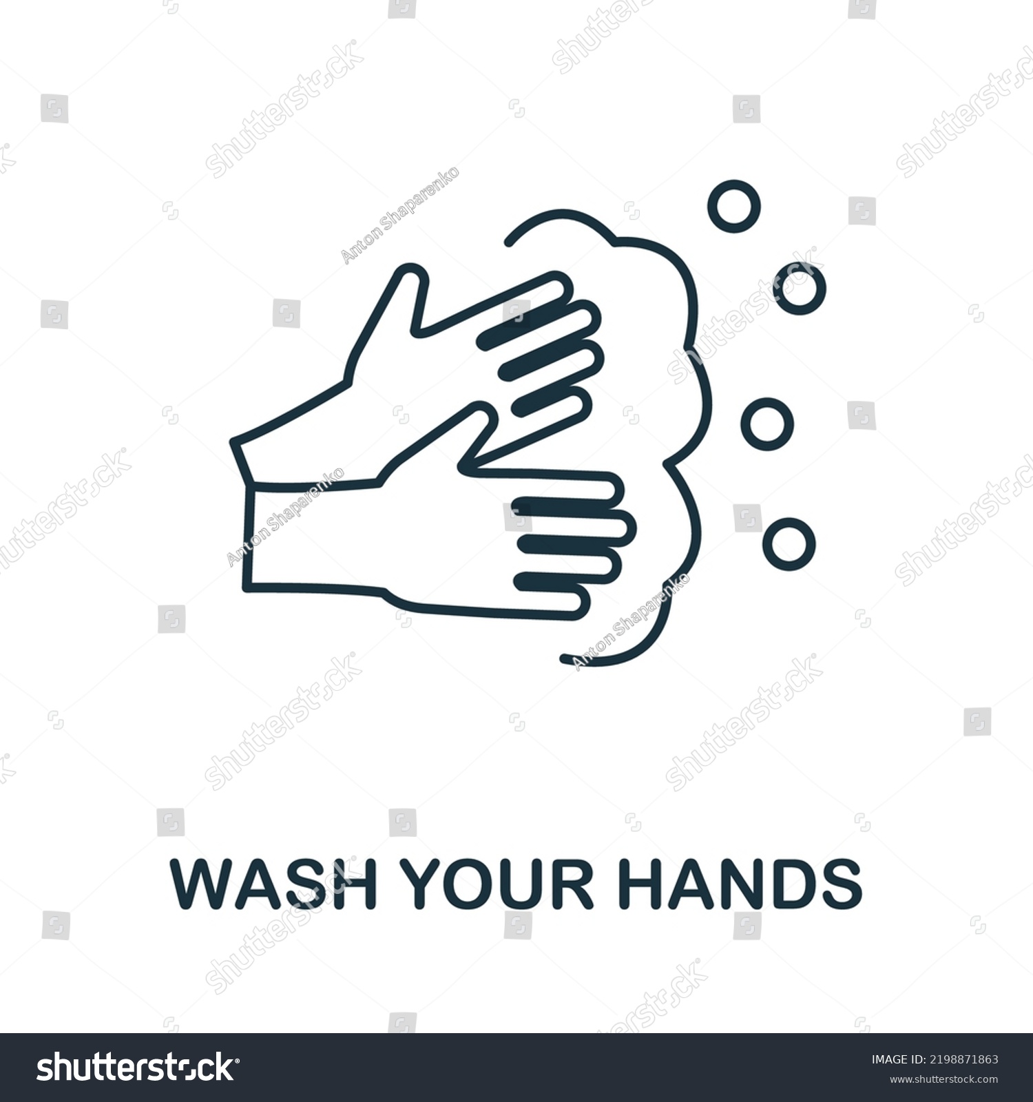 Wash Your Hands Icon Simple Element Stock Vector Royalty Free 2198871863 Shutterstock 9409