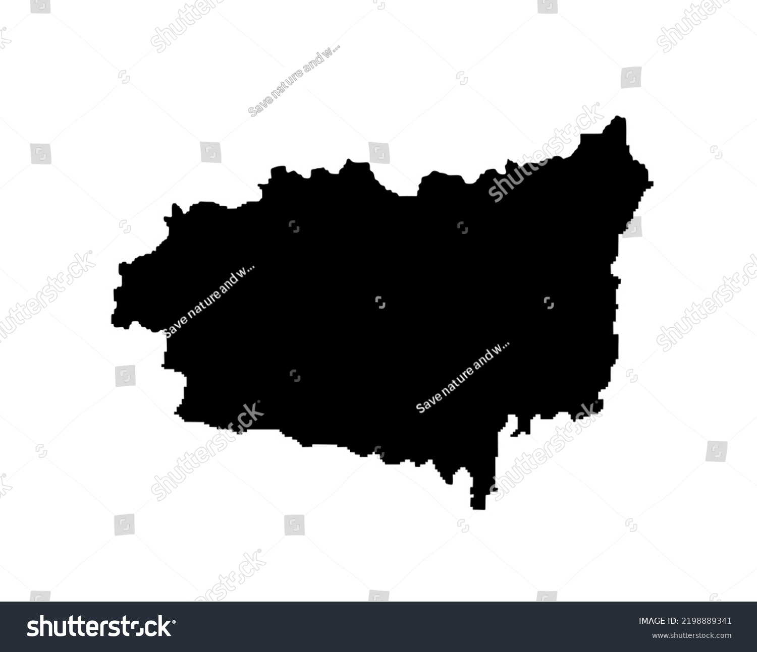 Leon Map Vector Silhouette Illustration Isolated Stock Vector (Royalty ...