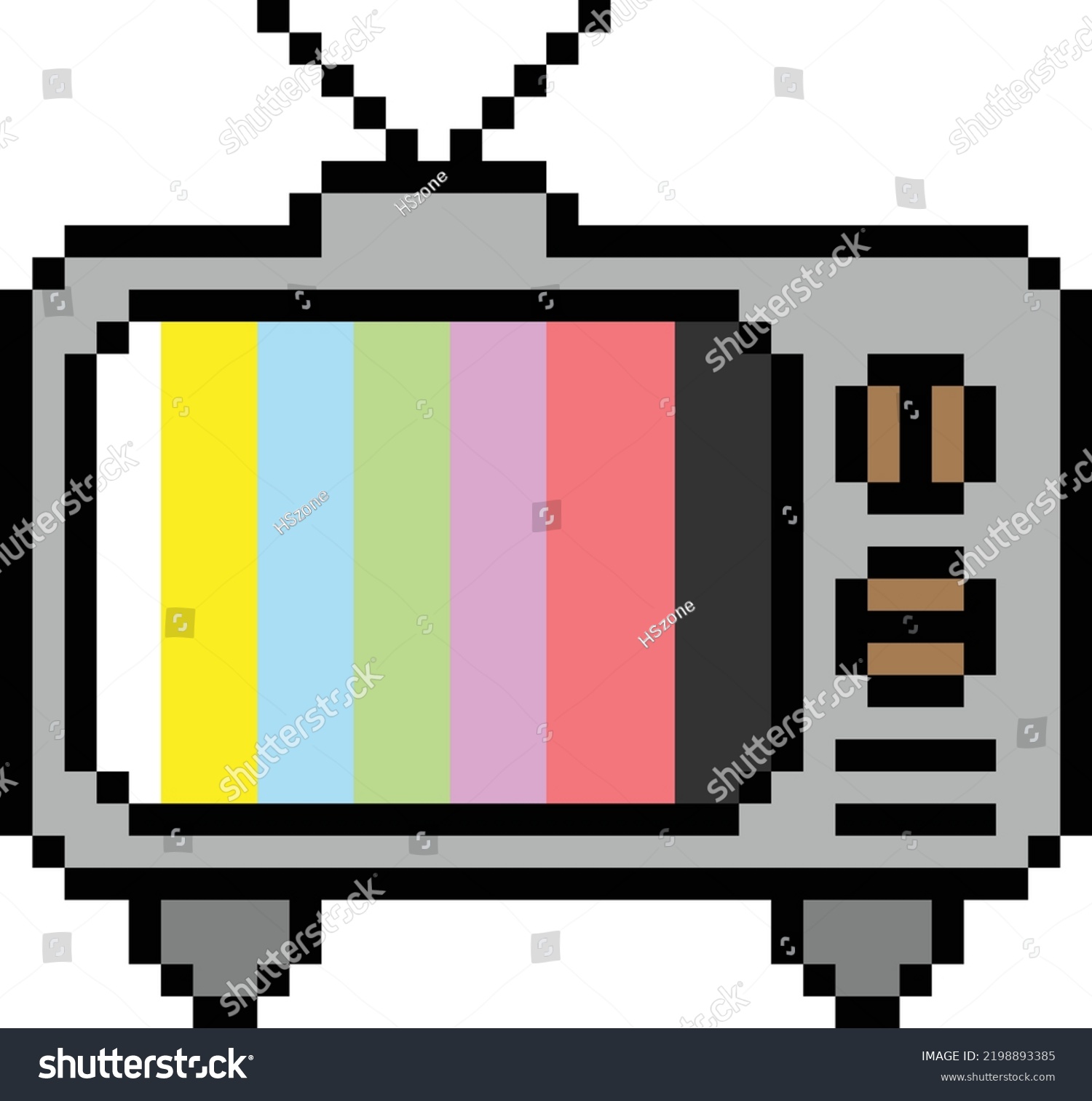 Television Pixel Art Vector Illustration Stock Vector (Royalty Free ...