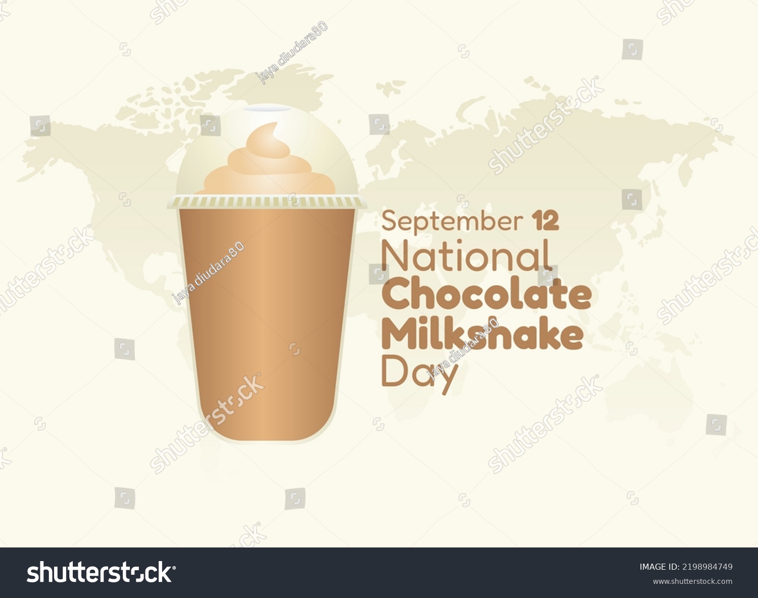 Vector Graphic National Chocolate Milkshake Day Stock Vector Royalty Free 2198984749