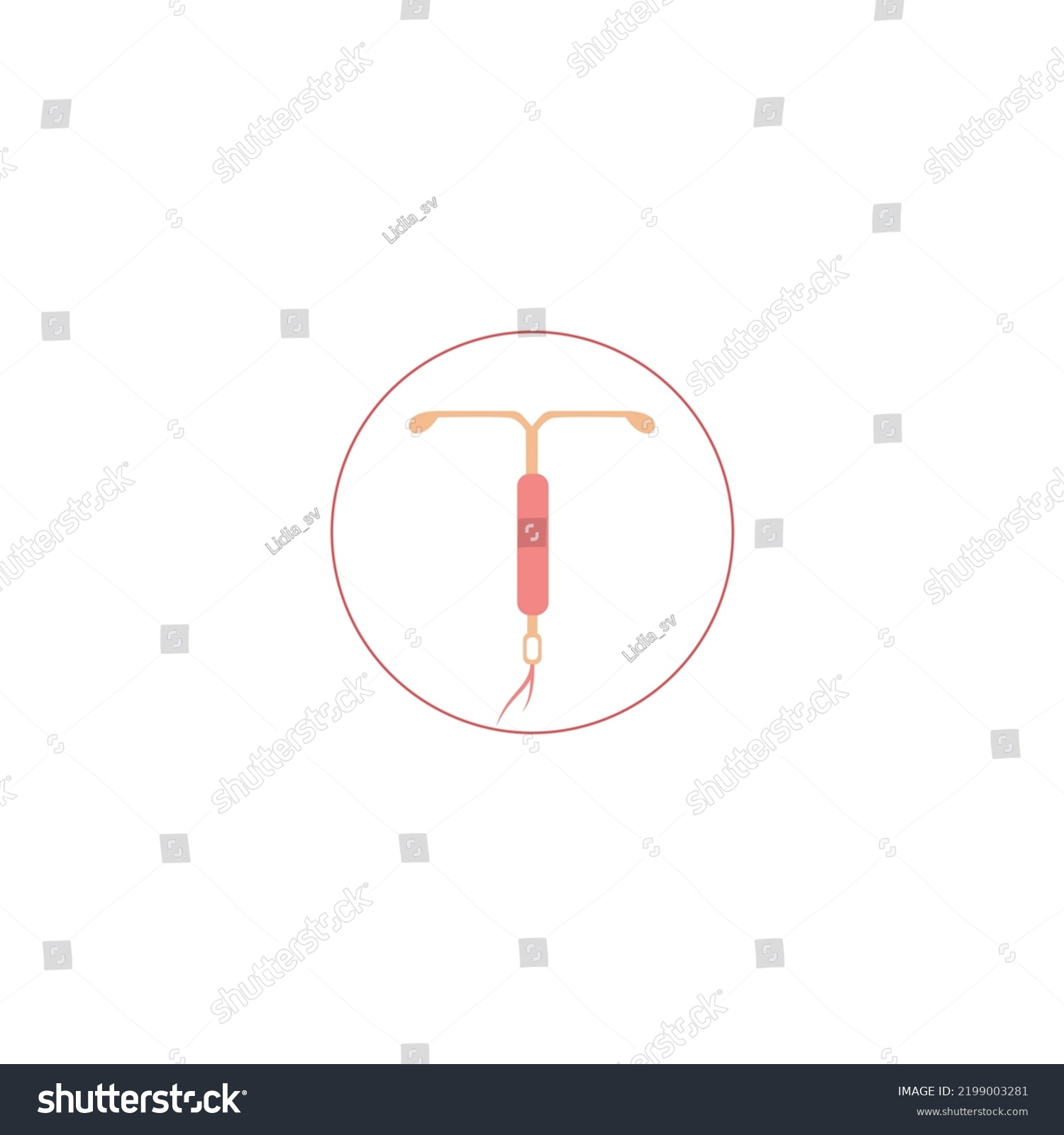 Intrauterine Device Iud Contraception Concept Pregnancy Stock Vector