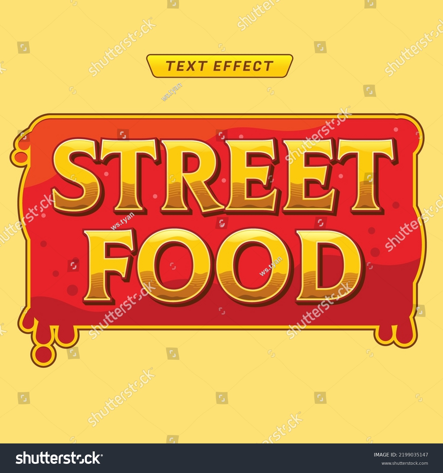 Effect Text Fast Food Business Stock Vector (Royalty Free) 2199035147 ...