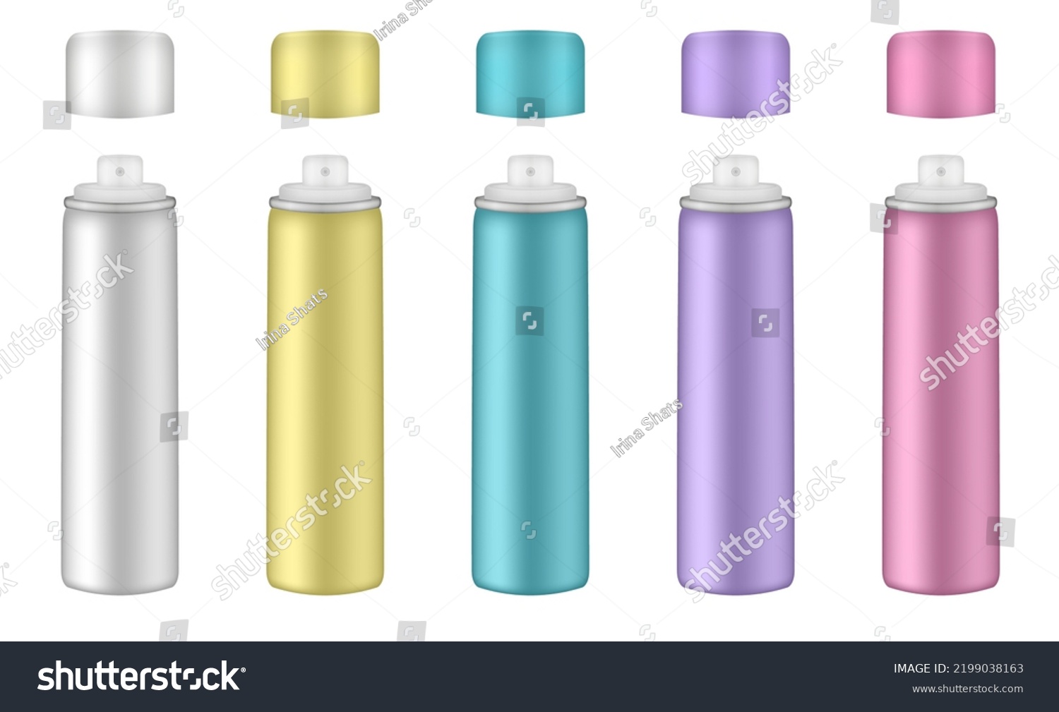 Aluminium Tube Hairspray Air Freshener Container Stock Vector (Royalty ...