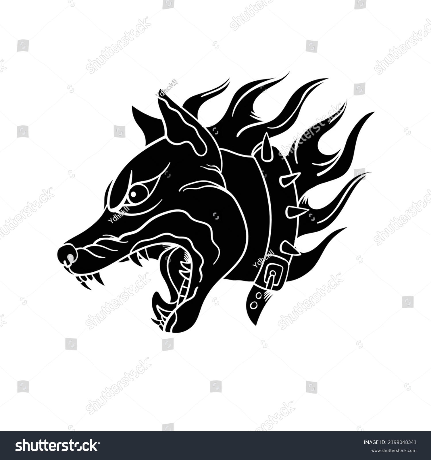 Doberman Silhouette Vector Design Traditional Stock Vector (Royalty