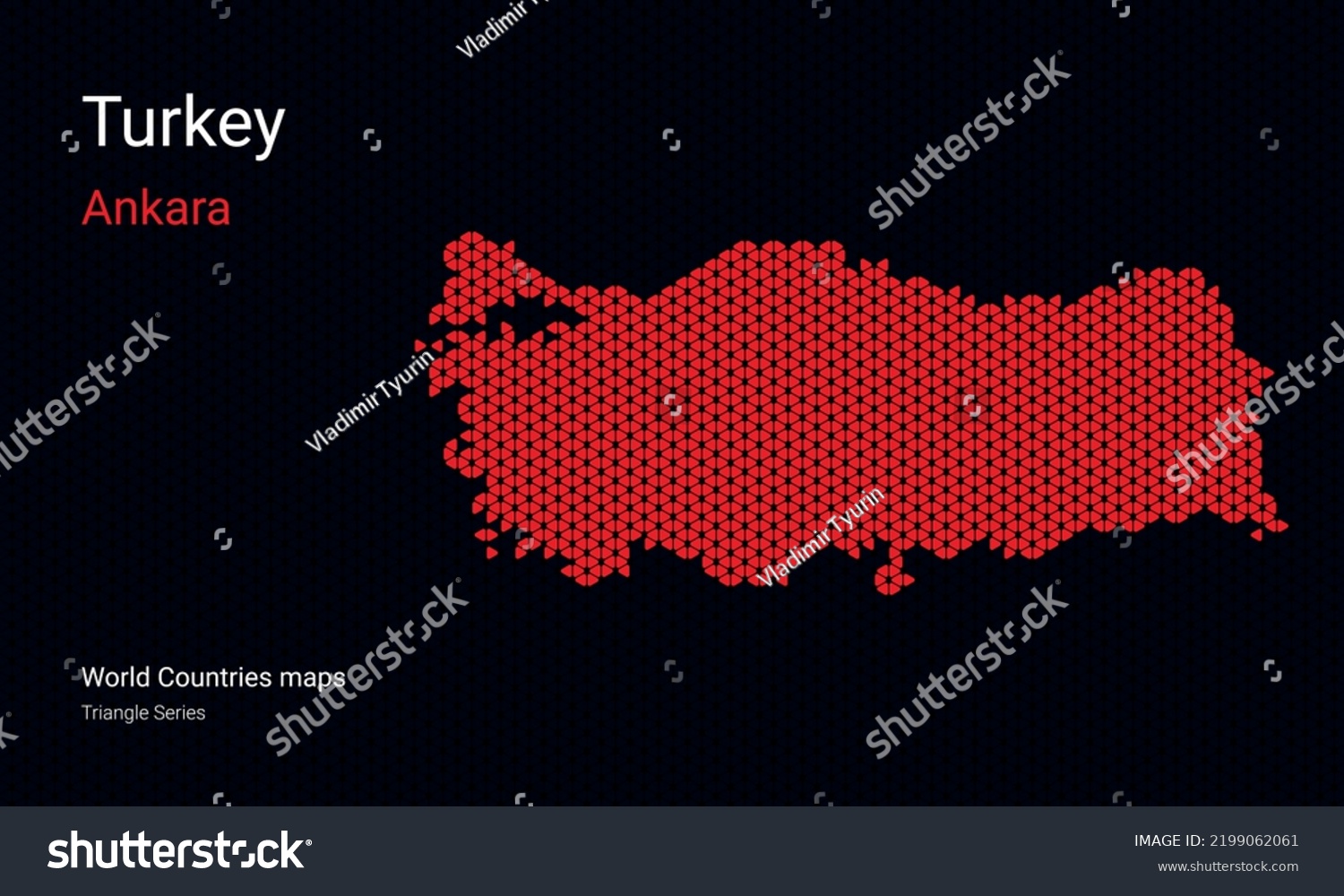 Creative Map Turkey Political Map Ankara Stock Vector Royalty Free   Stock Vector Creative Map Of Turkey Political Map Ankara World Countries Vector Maps Series Dark 2199062061 