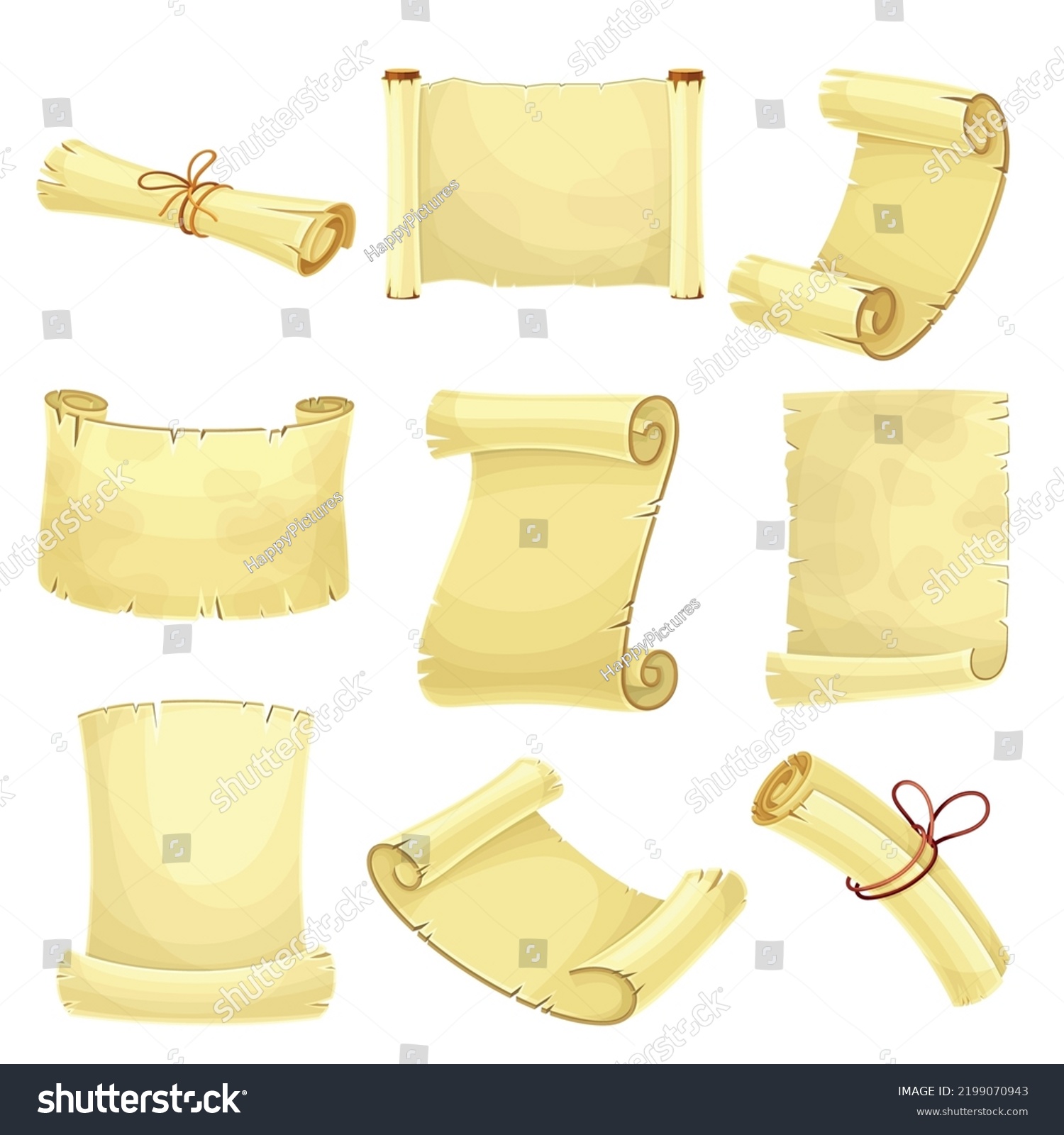 Old Scroll Roll Papyrus Parchment Paper Stock Vector (Royalty Free ...